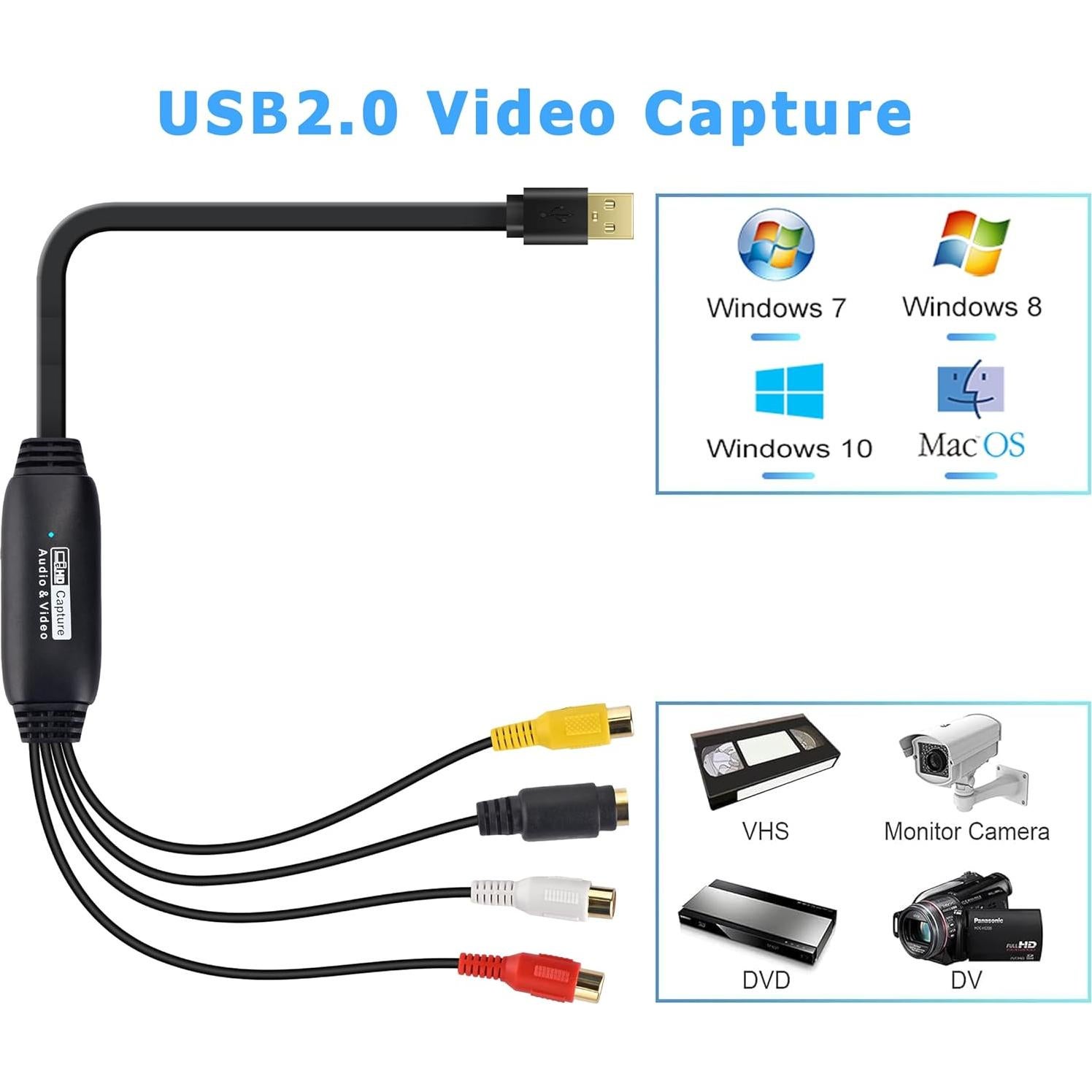 Convertidor de VHS a Digital Amtake D-VICT-XK USB 2.0