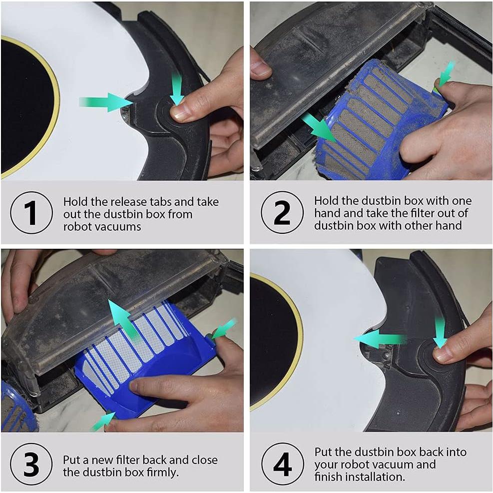 Neutop Replacement Filters Compatible with iRobot Roomba 675 677 670 665 655 645 614 694 692 Robot Vacuums ONLY, 6-Pack.