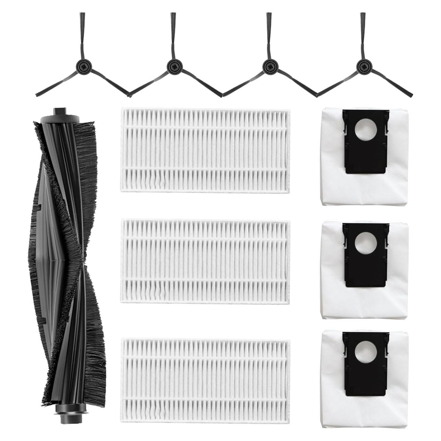 Replacement Accessories Kit for Eureka J20: Replacement Parts Compatible with Eureka J20 Robot Vacuum, Main Brush Side Brush Hepa Filter Dust Bag Cleaning Tool Spare Attachments