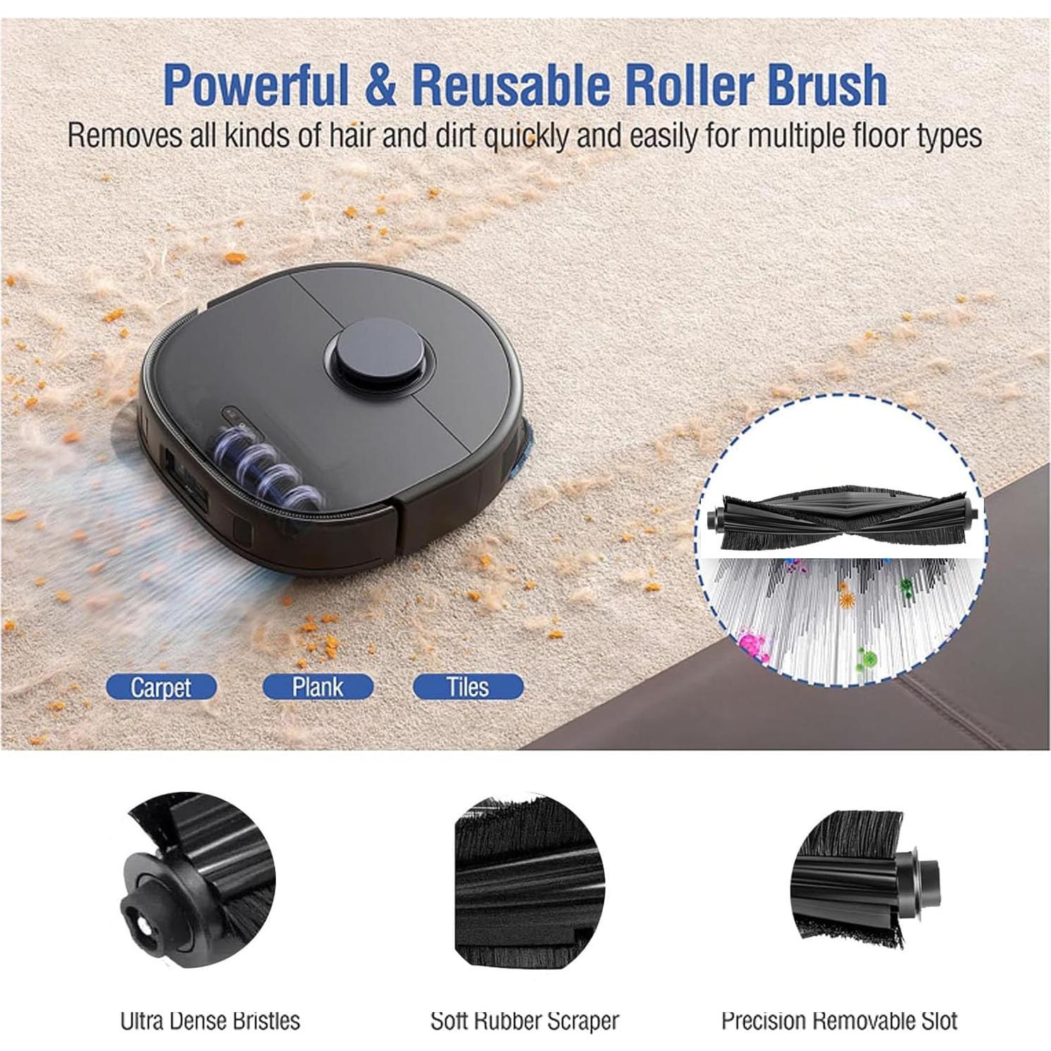 Replacement Accessories Kit for Eureka J20: Replacement Parts Compatible with Eureka J20 Robot Vacuum, Main Brush Side Brush Hepa Filter Dust Bag Cleaning Tool Spare Attachments