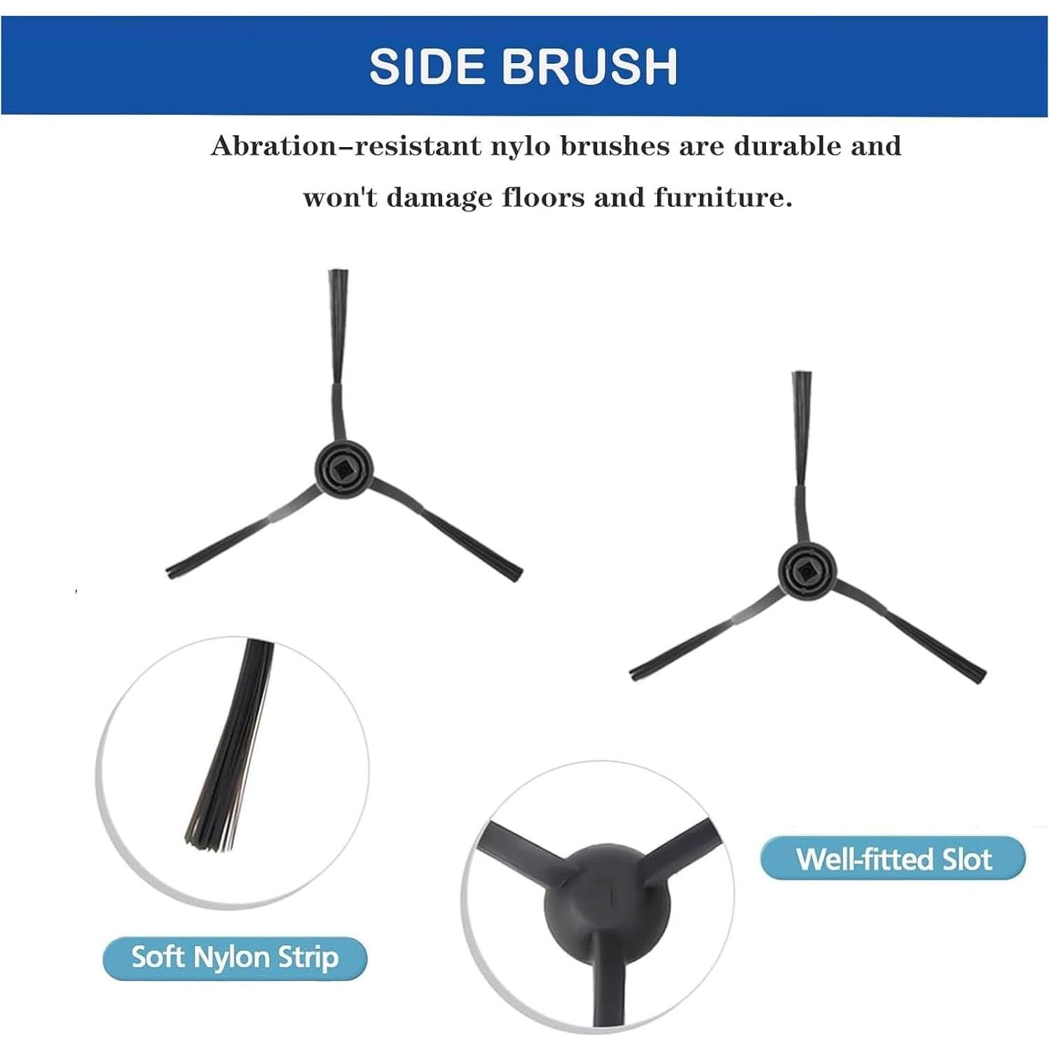 Replacement Accessories Kit for Eureka J20: Replacement Parts Compatible with Eureka J20 Robot Vacuum, Main Brush Side Brush Hepa Filter Dust Bag Cleaning Tool Spare Attachments