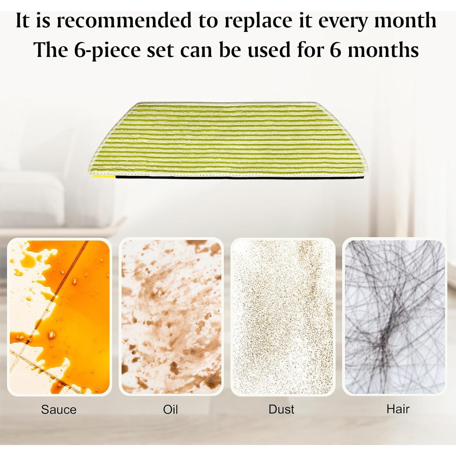 Paquete de 6 almohadillas de repuesto Shark AV2800ZE Pro