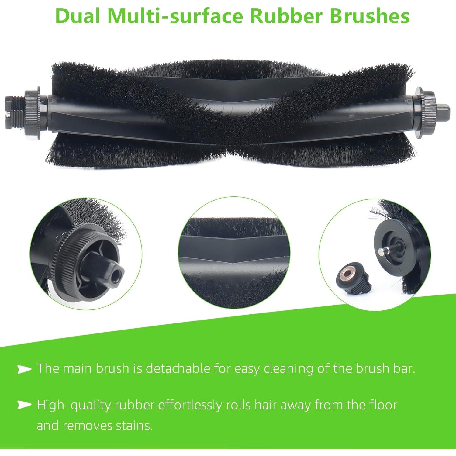 19Pack Replacement Parts Accessories for Eufy L60/L60 Hybrid/L60/L50 Series Robot Vacuums Kit, 1 Main Roller Brush, 4 Hepa Filters, 6 Side Brushes, 6 Dust Bags, 1 Screwdriver, 1 Clean Tool