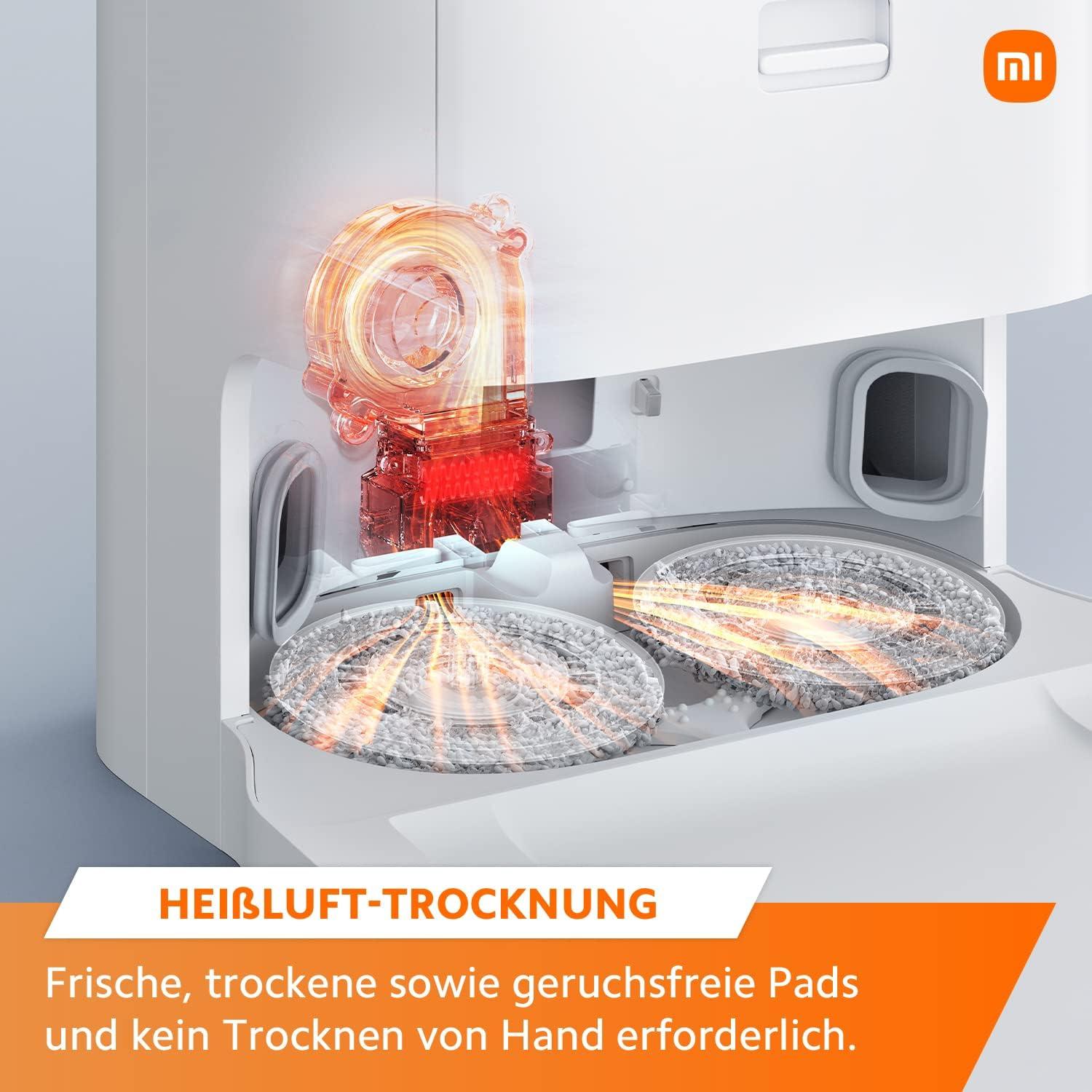 Xiaomi Robot Vacuum X10+, Wiping Function & All-in-One Station (4000Pa Suction Power; Up to 120 min Battery Life; Auto. Self-Cleaning, Emptying, Drying & Water refilling; app/Control), White