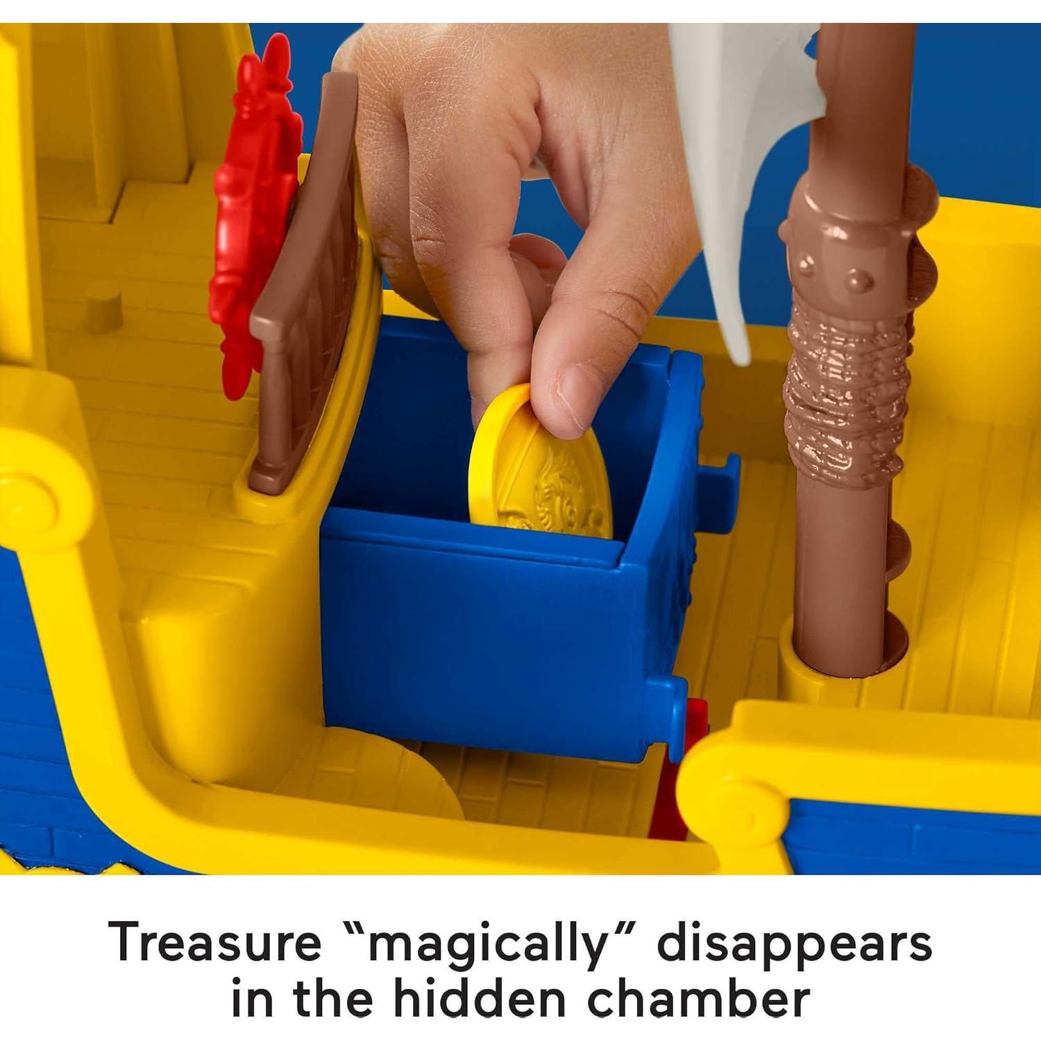 Fisher-Price Preschool Toy Santiago of the Seas Lights & Sounds El Bravo Pirate Ship Playset for Pretend Play Kids Ages 3+ Years