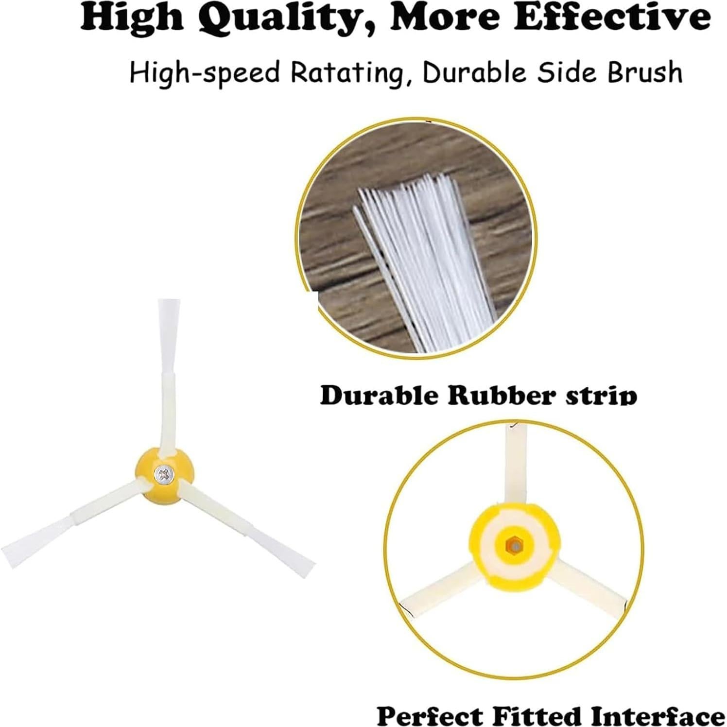 Cepillos Laterales Detetap para IRobot Roomba 600-900 - Paquete de 6