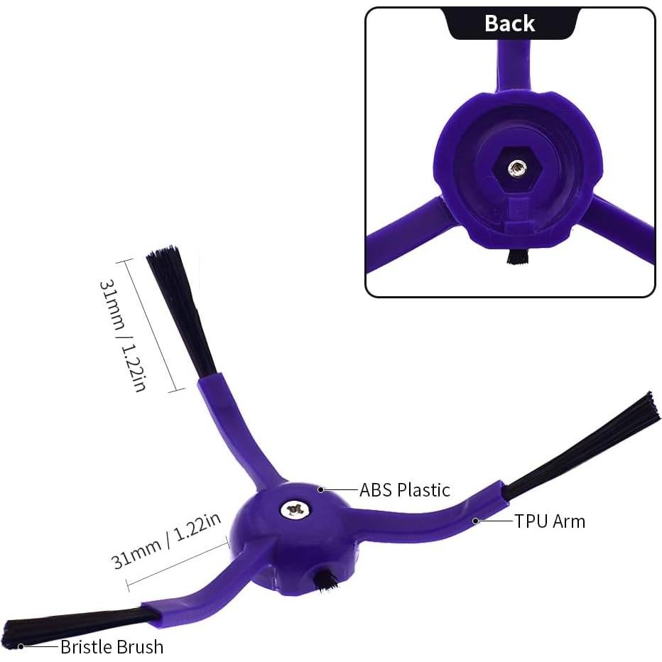 Cepillos Laterales de Reemplazo NEUTOP para Eufy RoboVac X8 - Paquete de 9