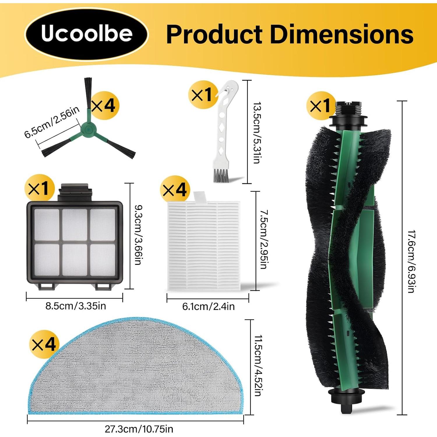 Kit de Repuesto Ucoolbe para iRobot Roomba Y0110 Y0140 - 14 Piezas