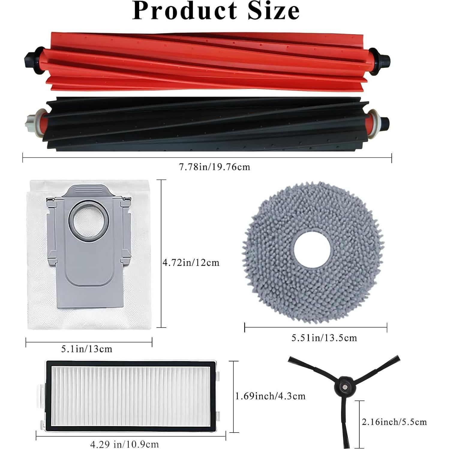 Kit de Accesorios Soniicmomo para Roborock Qrevo Master - 24 Piezas