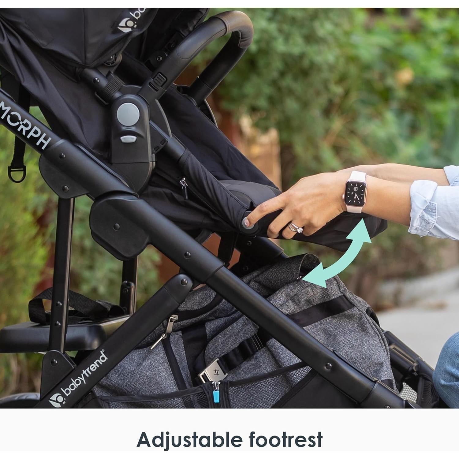 Carriola Modular Baby Trend Morph Doble Ajustable Negro