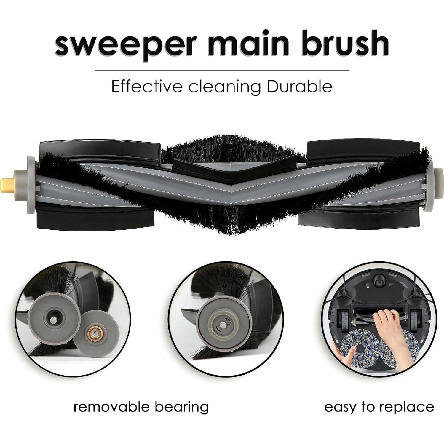 4 Piezas Cepillo Rodante COWINORY Compatible ECOVACS DEEBOT