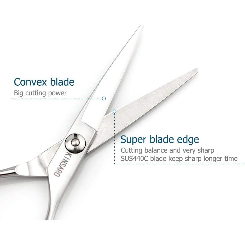 Tijeras de Barbero KINSARO 14 cm Acero Inoxidable Convexo