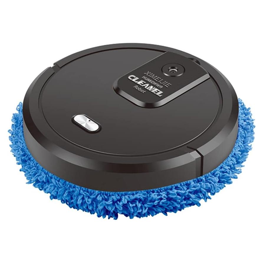 Dry and Wet 3 in 1 Sweeping Robot, Intelligent Sweeping Robot Vacuum Cleaner, Rechargeable Dry and Wet Fully Automatic Mopping Machine for Pet Hair and Mop Cleaner, Hard Floor (Black)