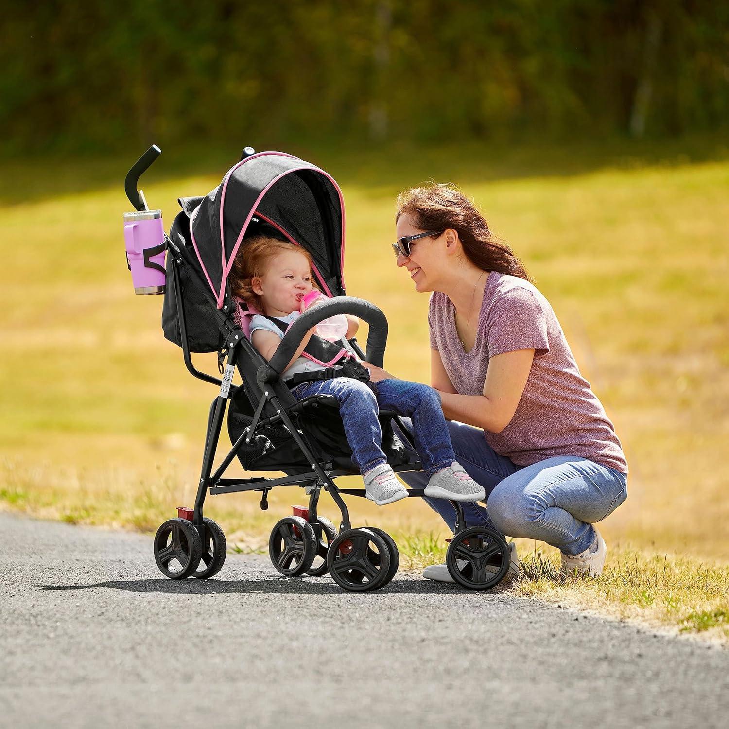 Carrito de bebé Dream On Me Vista Moonwalk Rosa 5 Puntos