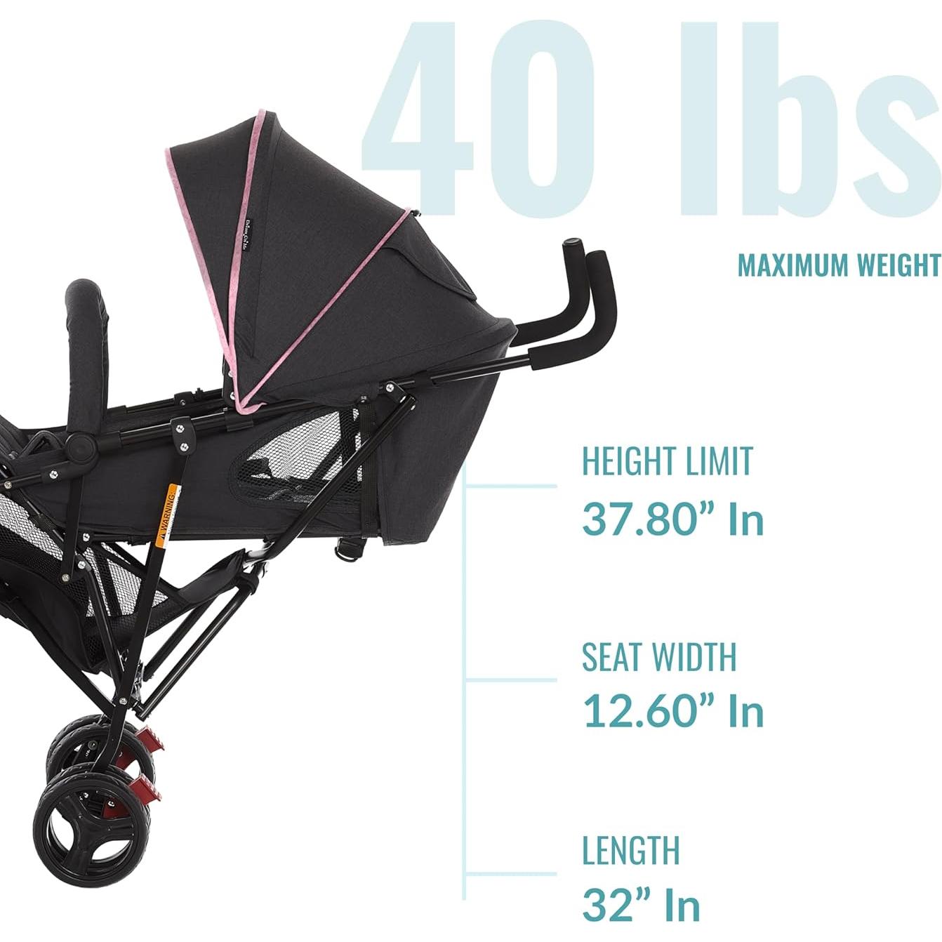 Carrito de bebé Dream On Me Vista Moonwalk Rosa 5 Puntos