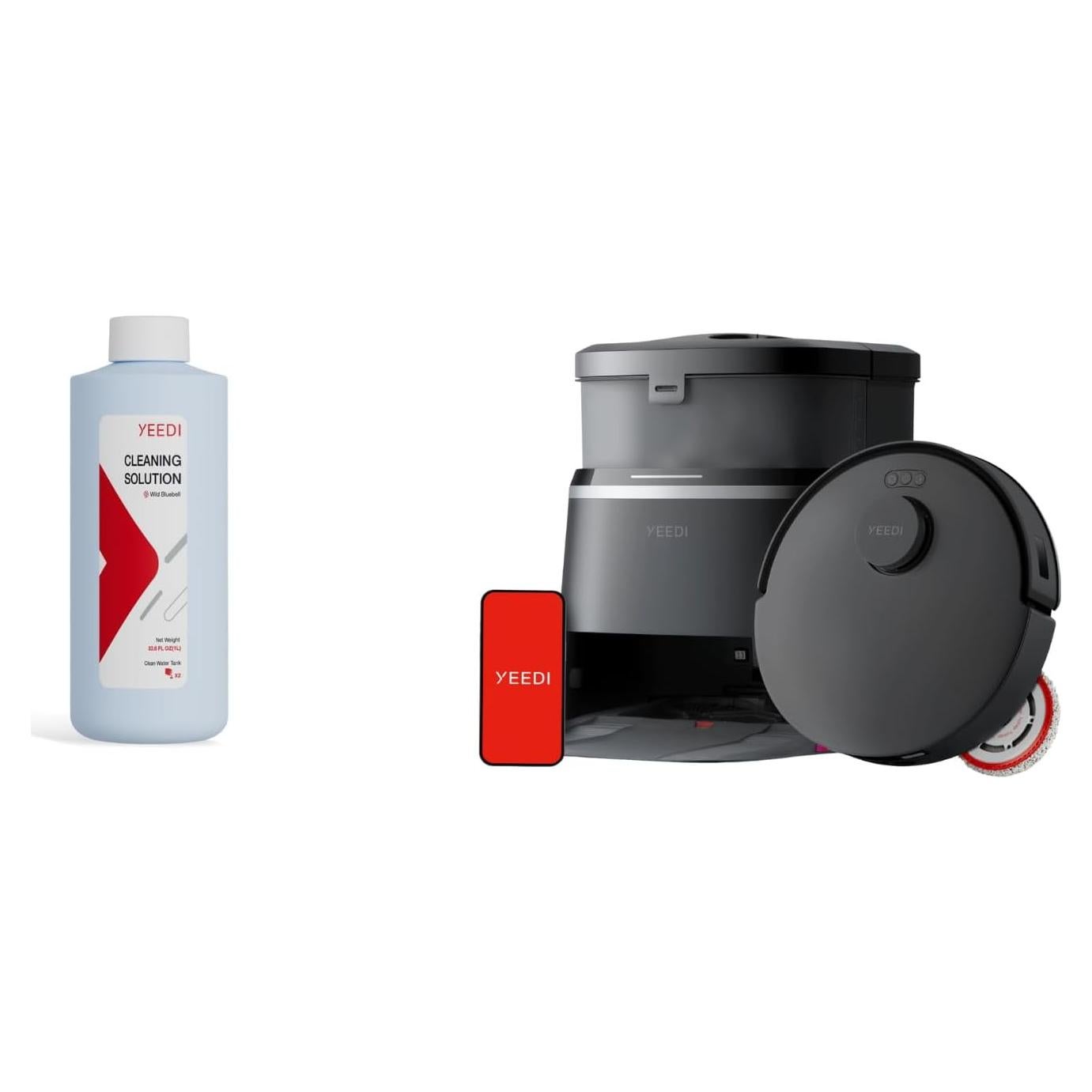 Robot Aspirador Yeedi M12 PRO+ con Solución de Limpieza 1L