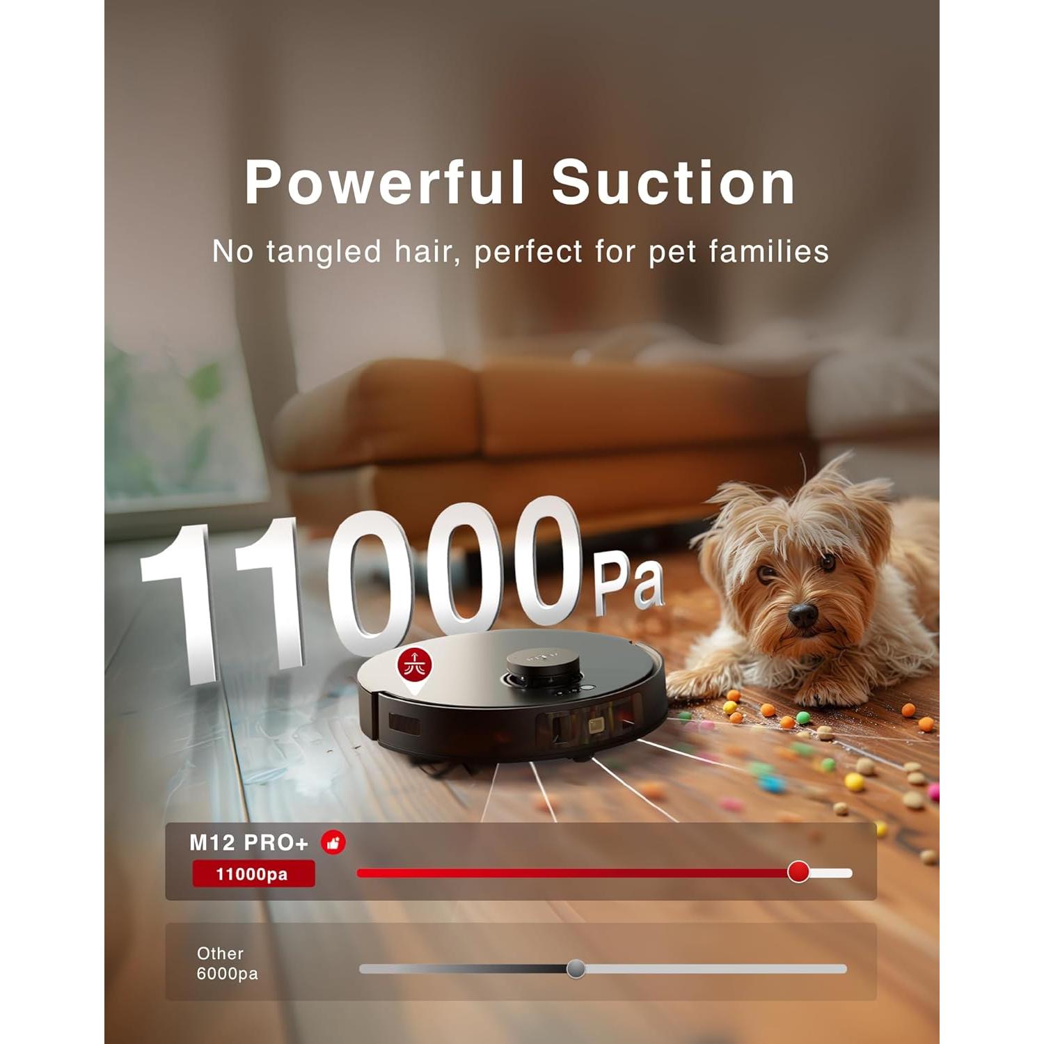 Robot Aspirador Yeedi M12 PRO+ con Solución de Limpieza 1L