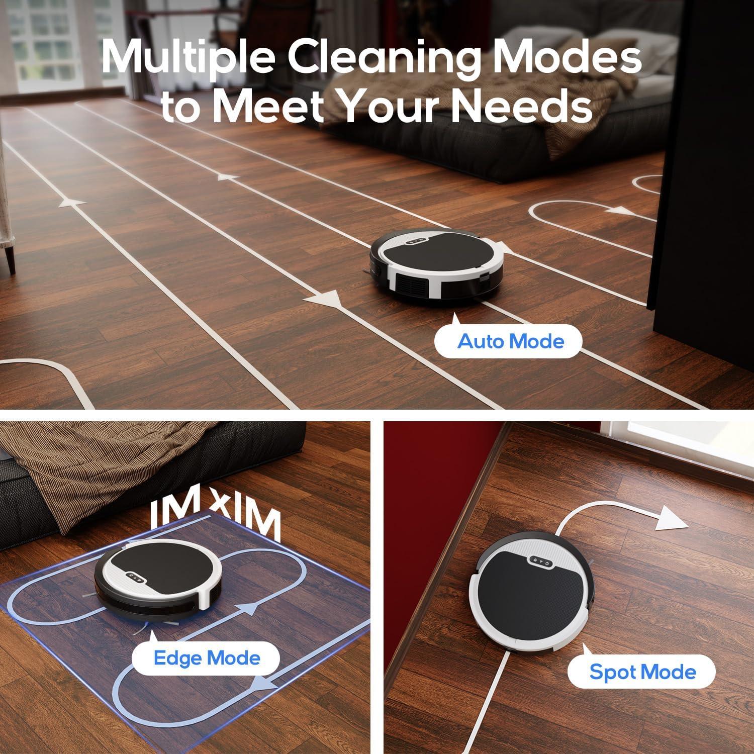 V3 2 in 1 Robot Vacuum and Mop Combo, 5000Pa Robot Vaccum, WiFi/Alexa/App/Remote Control, Quiet ，Voice Control, Self-Charging, Ideal for Pet Hair, Hard Floor, Carpet