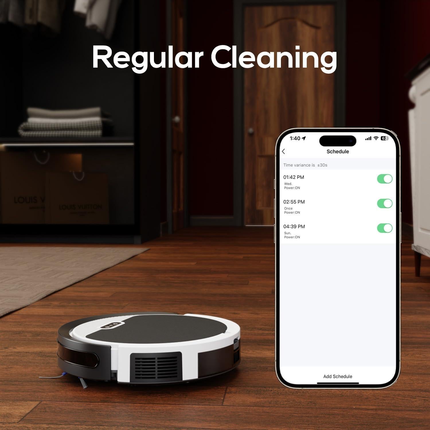 V3 2 in 1 Robot Vacuum and Mop Combo, 5000Pa Robot Vaccum, WiFi/Alexa/App/Remote Control, Quiet ，Voice Control, Self-Charging, Ideal for Pet Hair, Hard Floor, Carpet