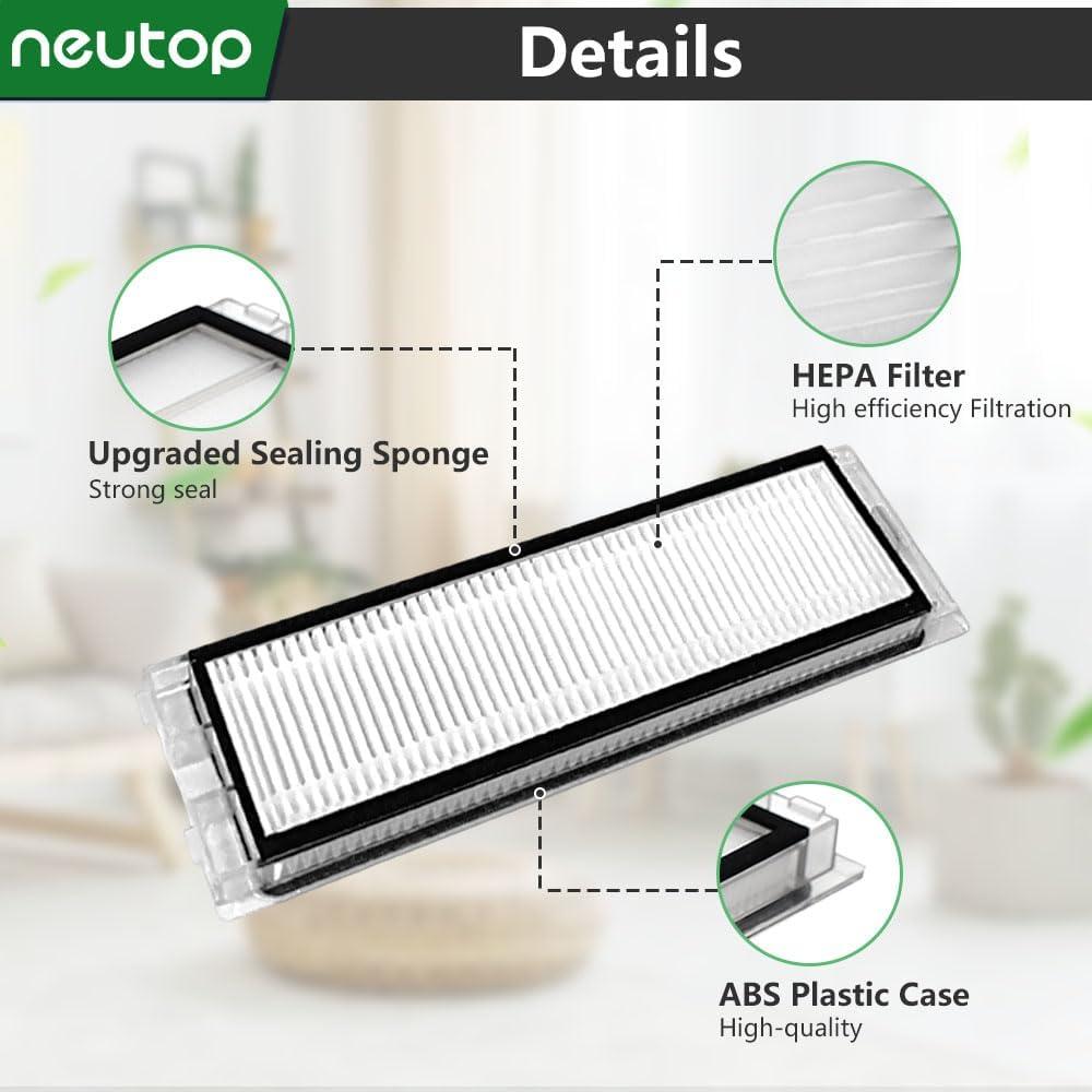 Filtros HEPA Neutop para Aspiradora Robot Roborock Q Revo - 8 Unidades