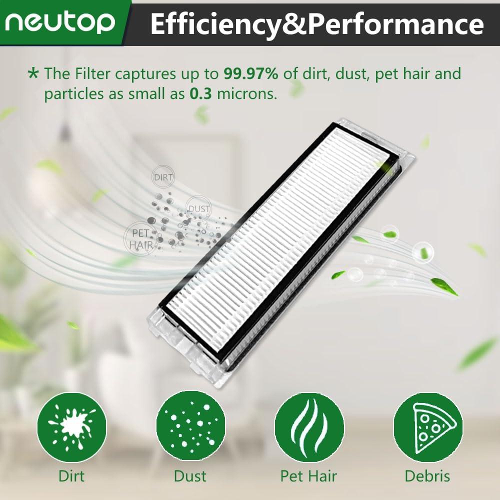 Filtros HEPA Neutop para Aspiradora Robot Roborock Q Revo - 8 Unidades