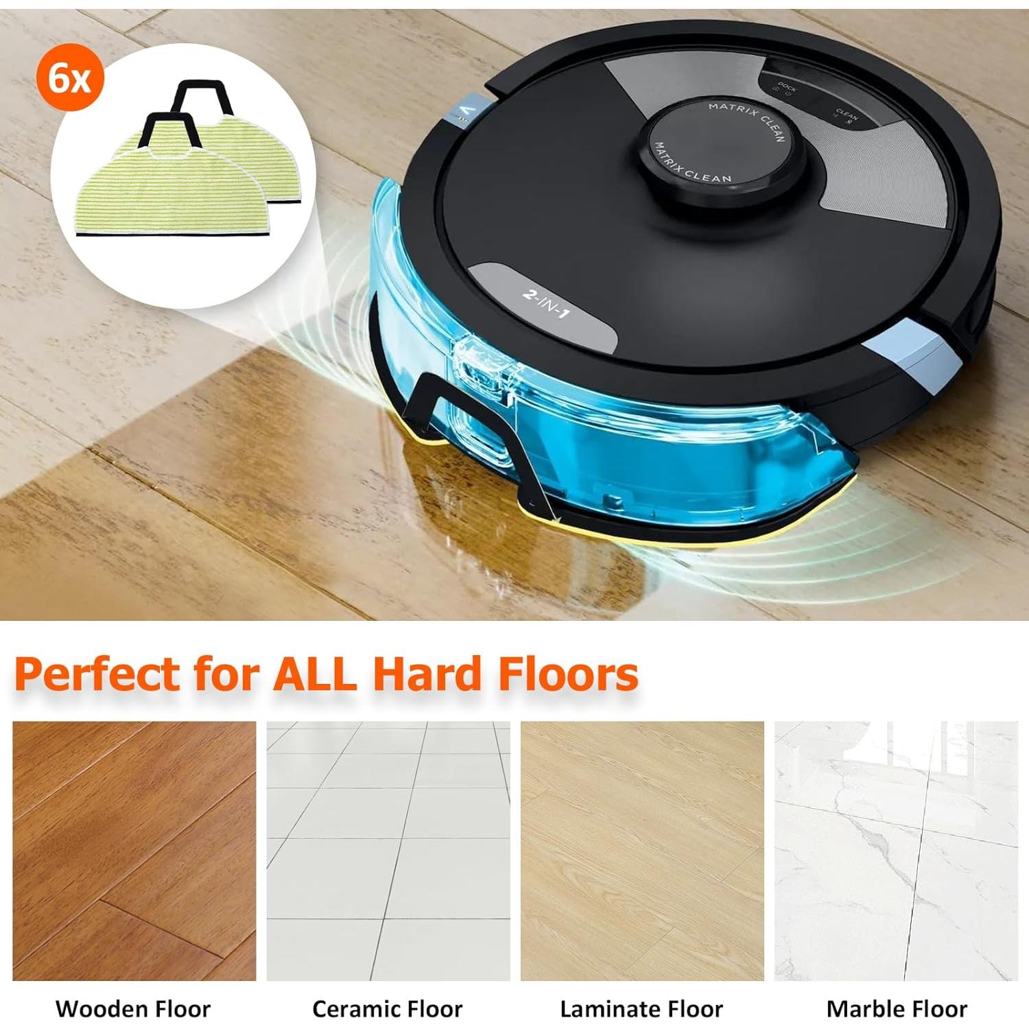 Paños de Reemplazo para Mopas Shark RV2610WA 6 Unidades