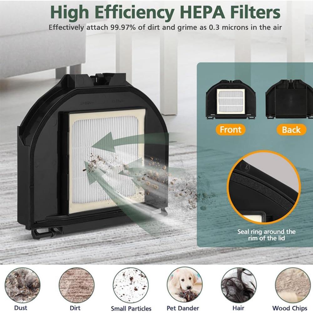 Vacuum Cleaner Accessories for Shark RV2310 RV2310AE Robot Vacuum Cleaner Roller Brush Main Brush Cover Side Brushes Sponge Filter Set Replacement Parts