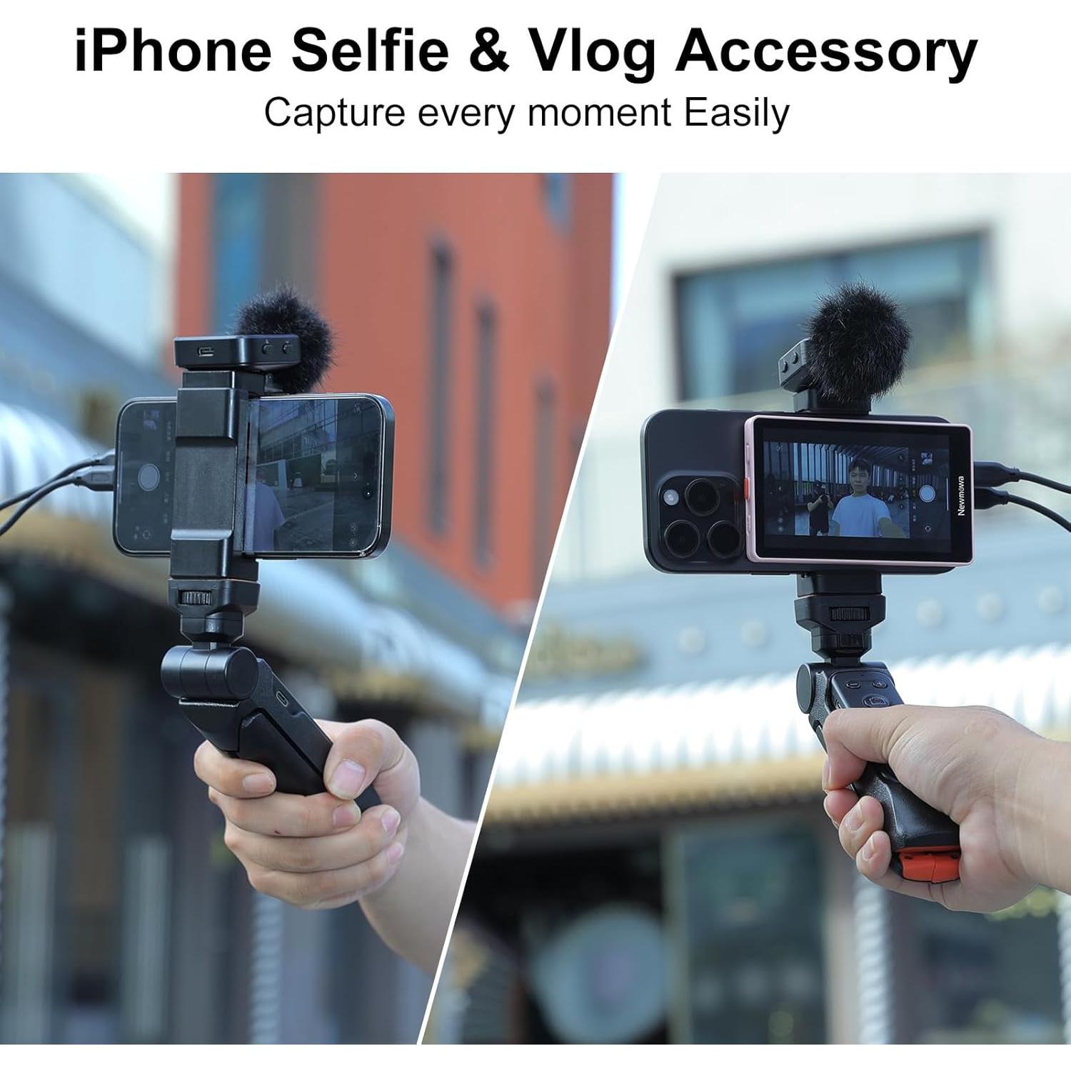 Monitor de Vlog Newmowa Rosa 1080P Inalámbrico y 4K