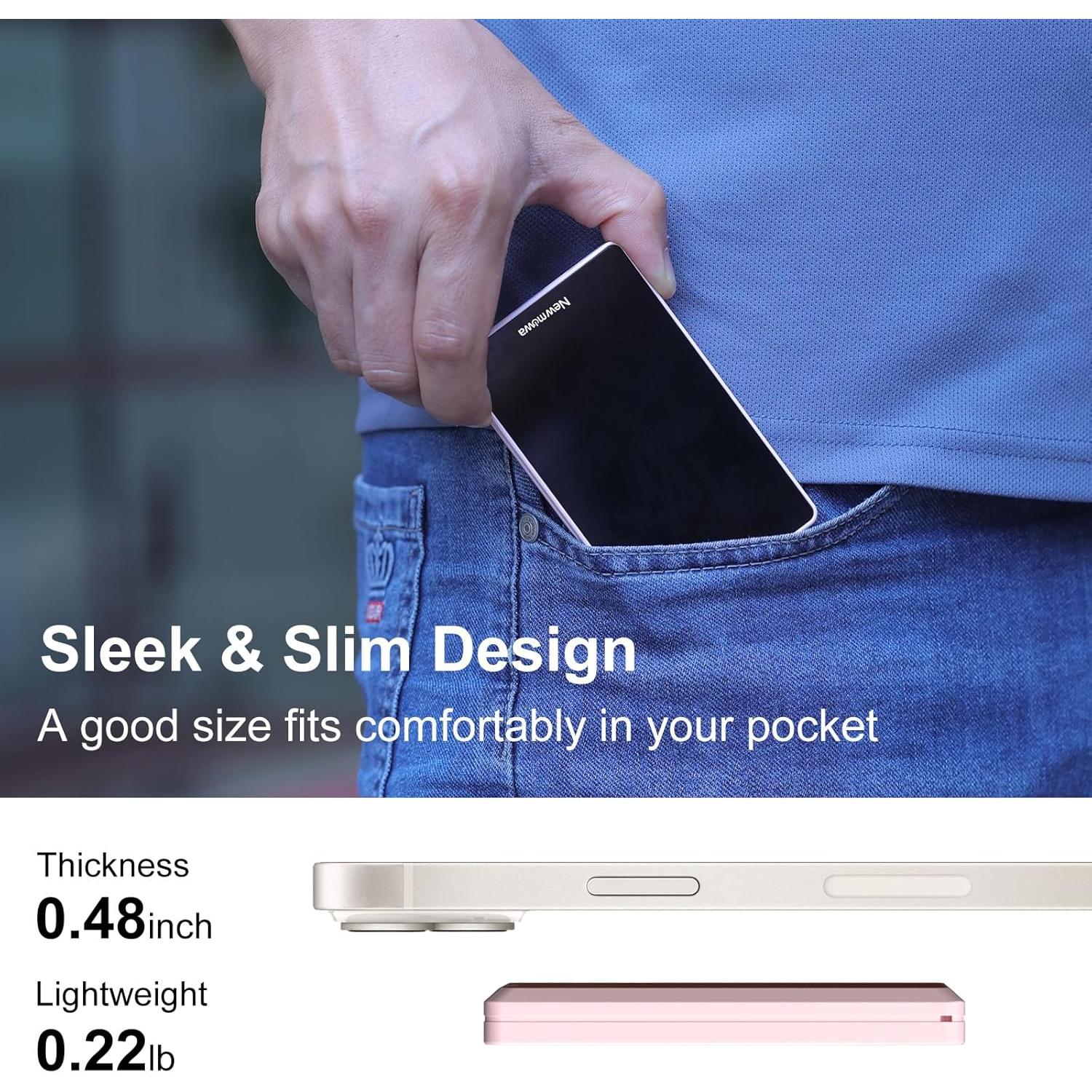 Monitor de Vlog Newmowa Rosa 1080P Inalámbrico y 4K