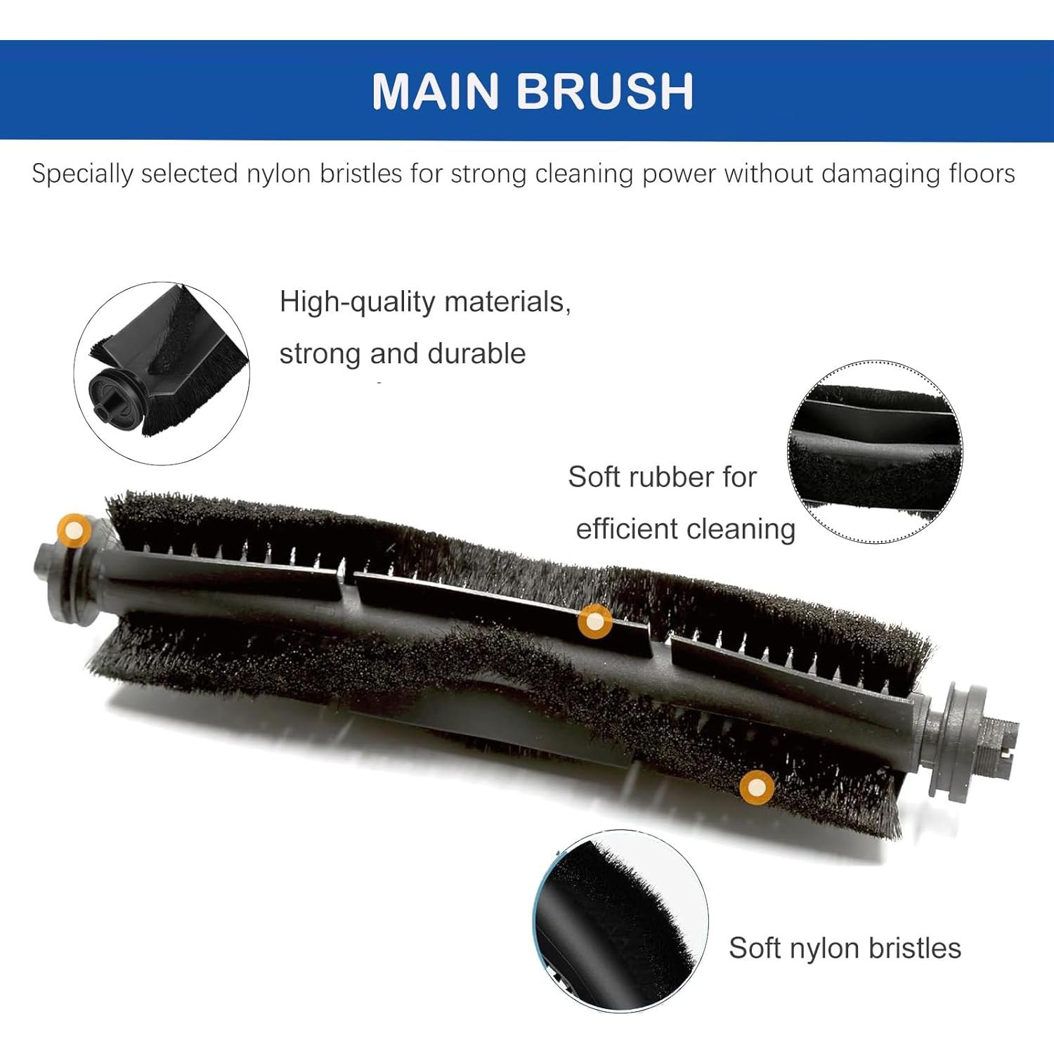 Kit de Repuesto Eufy X8 Pro - 1 Cepillo, 2 Filtros Hepa, 4 Paños