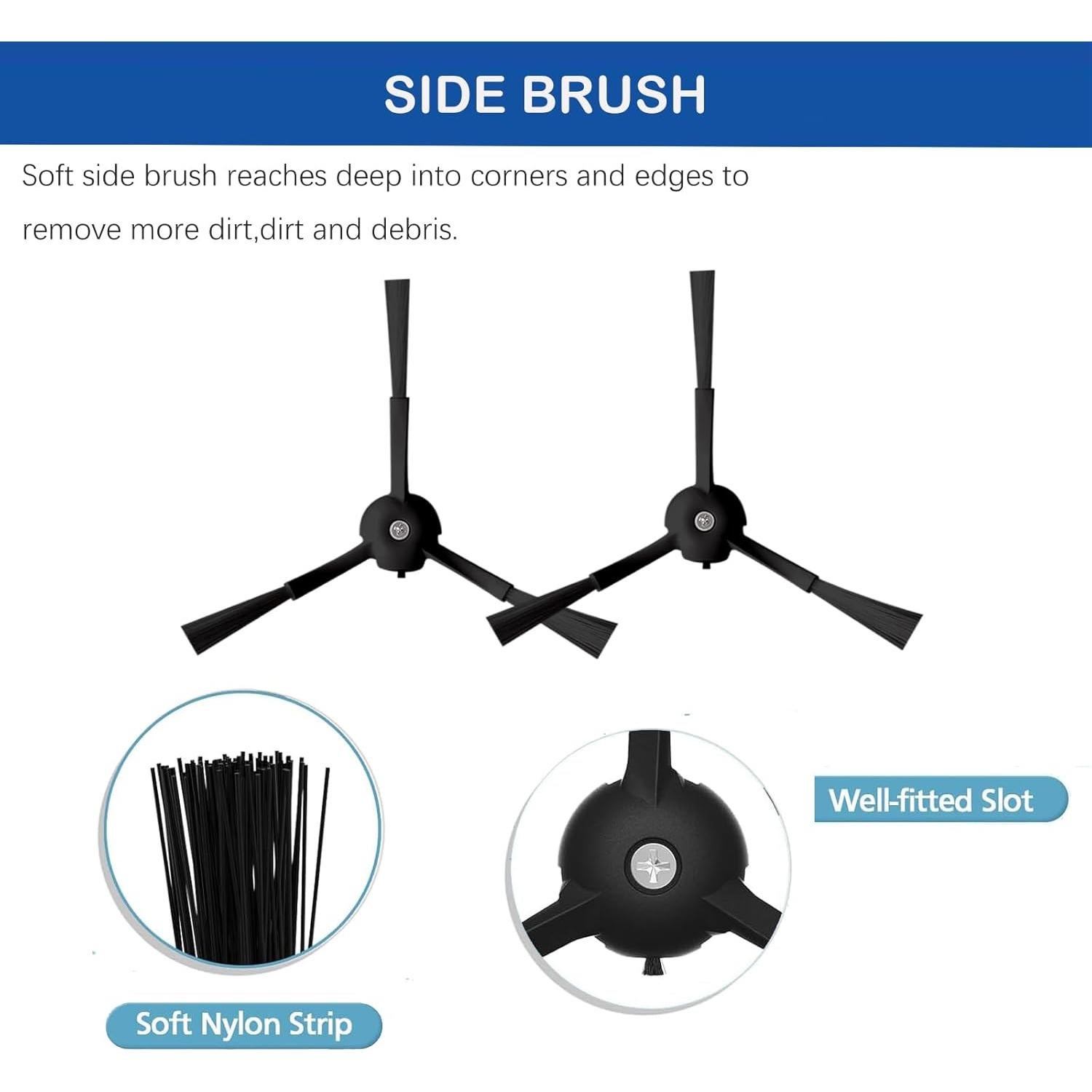 Kit de Repuesto Eufy X8 Pro - 1 Cepillo, 2 Filtros Hepa, 4 Paños