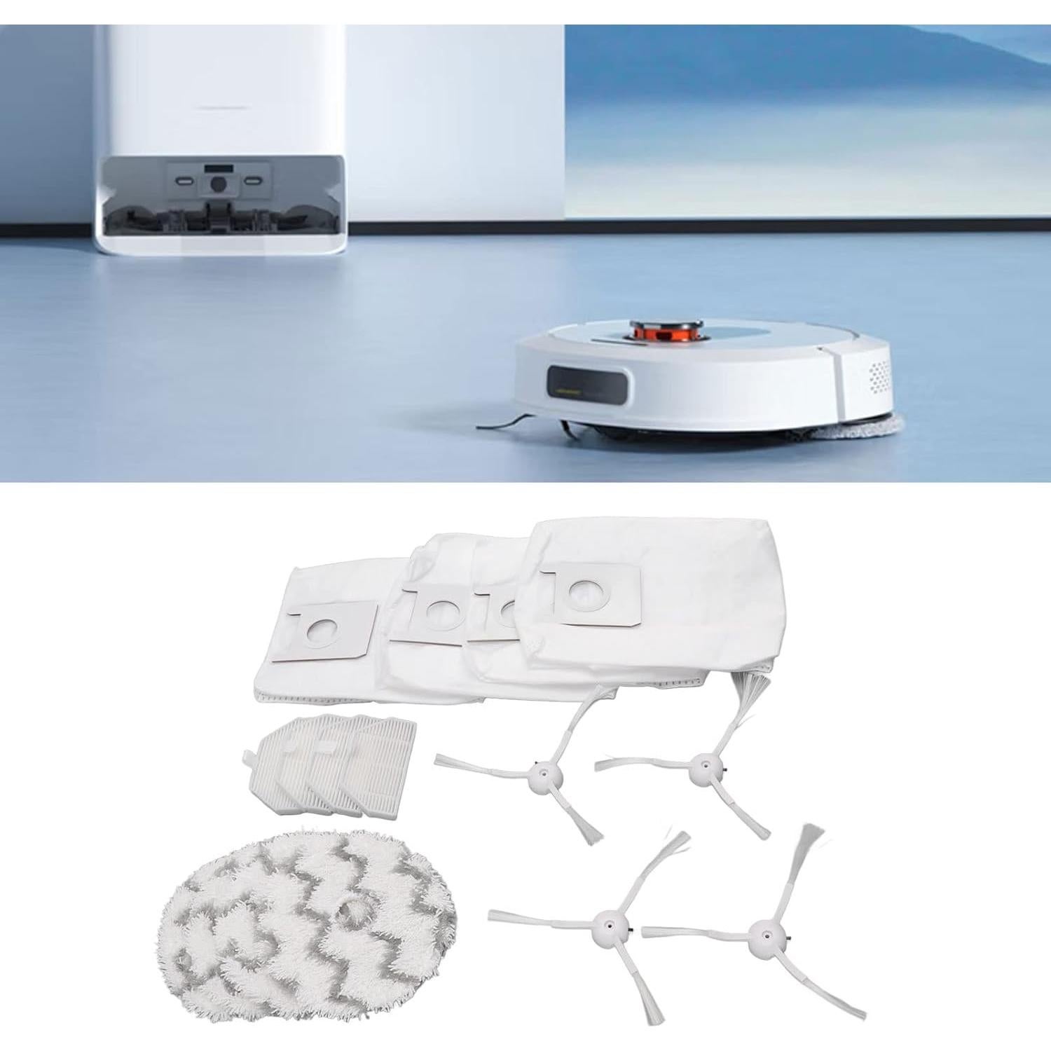 Accesorios para Aspiradora Robot Roidmi EVA SDJ06RM - 4 Bolsas, 4 Filtros, 4 Cepillos