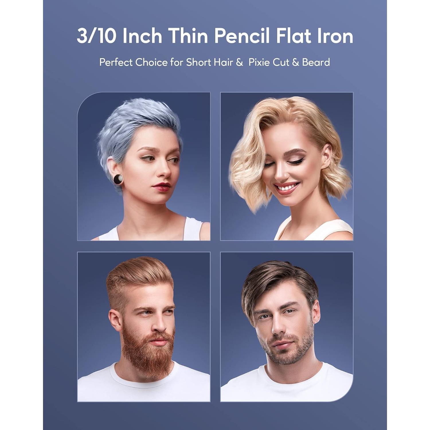 Plancha Plana Wavytalk M7-N Mini Alisador 0,79 cm Negro