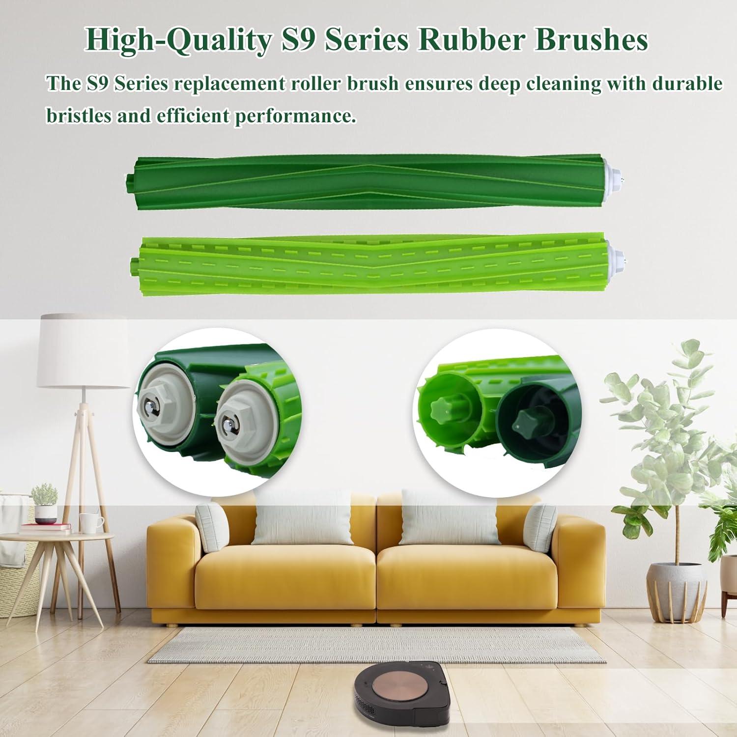 Cepillos de Repuesto Soniicmomo para IRobot Roomba S9 - 4 Pack