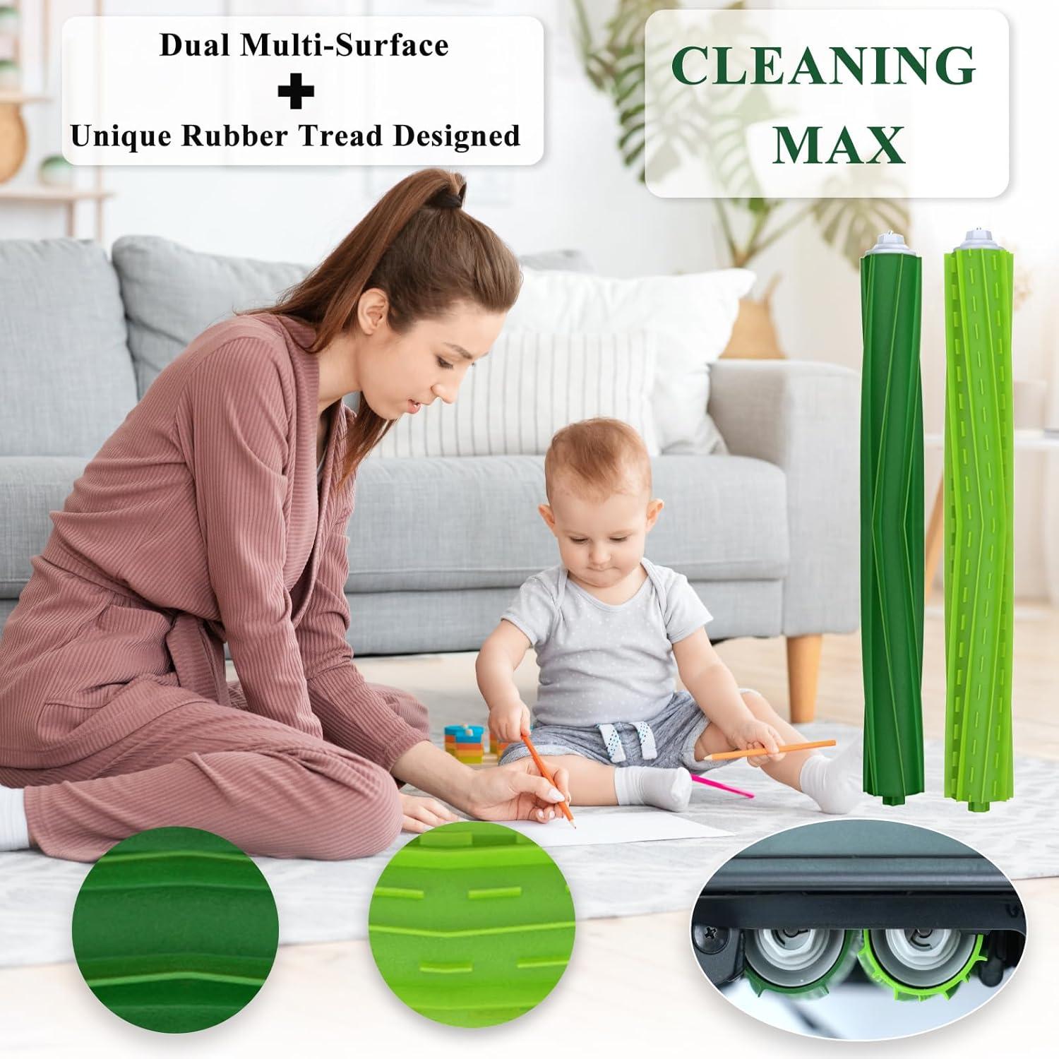 Cepillos de Repuesto Soniicmomo para IRobot Roomba S9 - 4 Pack