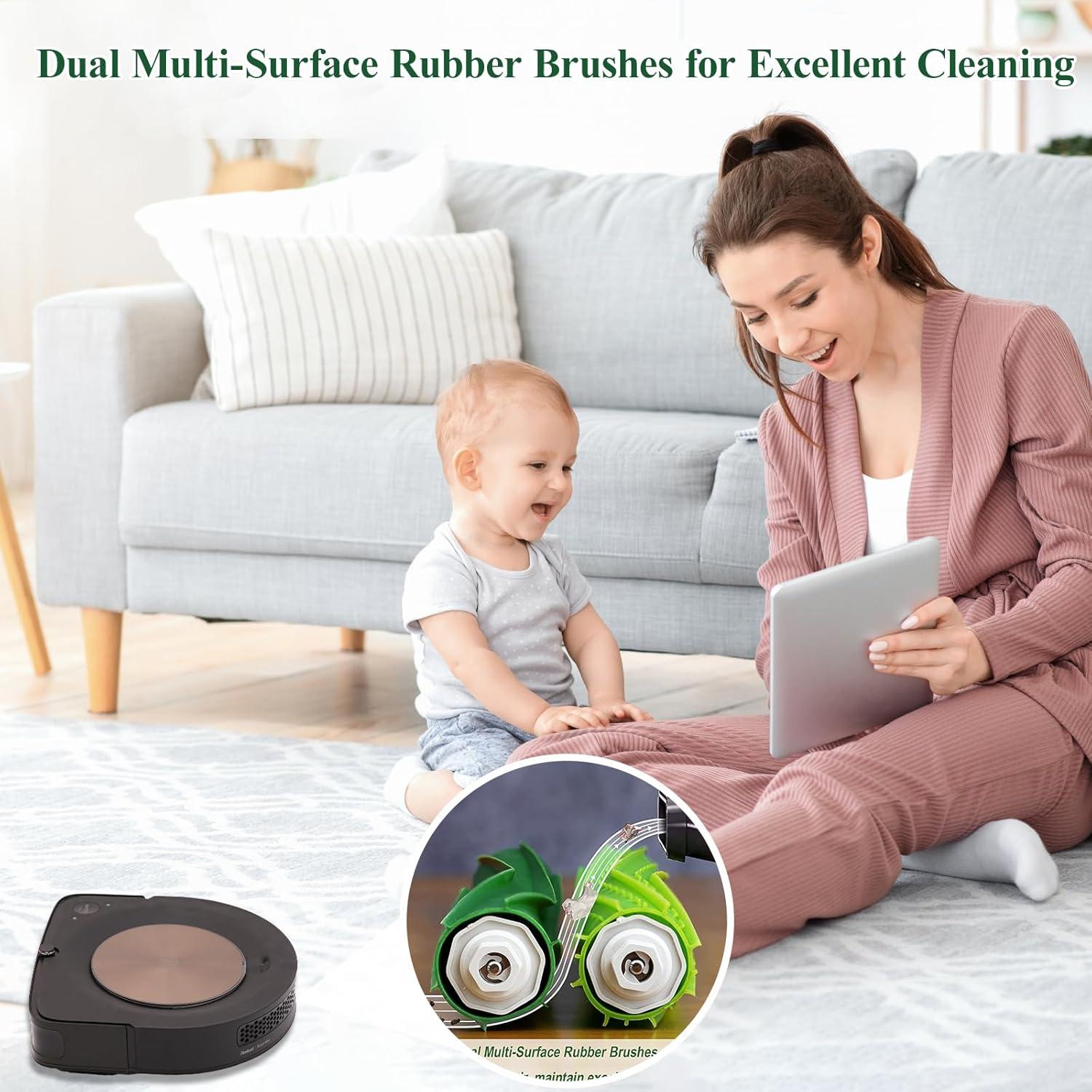 Cepillos de Repuesto Soniicmomo para IRobot Roomba S9 - 4 Pack