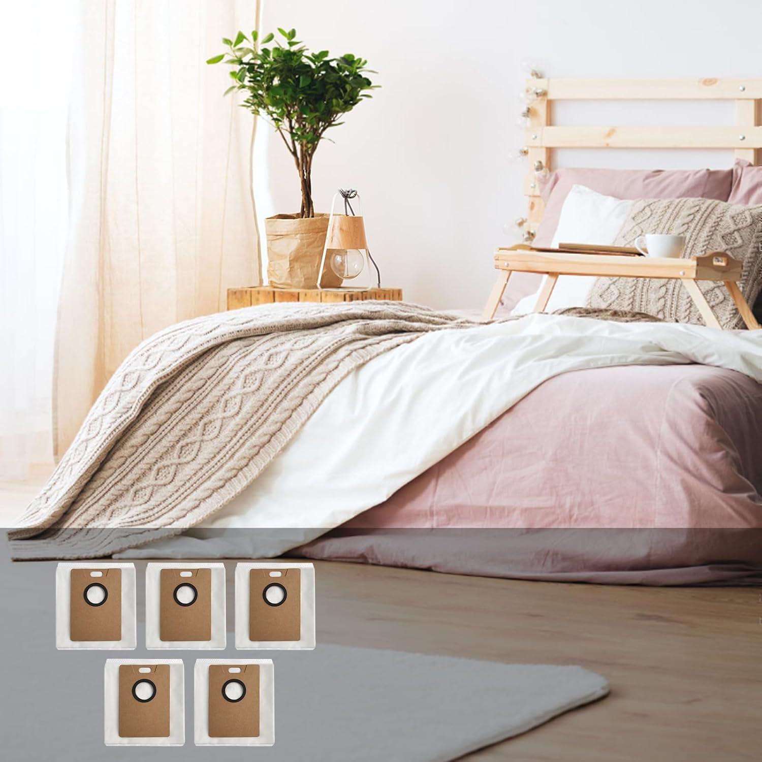 Dust Collection Bags Compatible For Tapo RV30 Max Plus RV20 Max Plus RVA202 Robot Vacuum, Non-Woven Filter Bags,3L Large Capacity Heavy Duty Bags For Home Vacuum