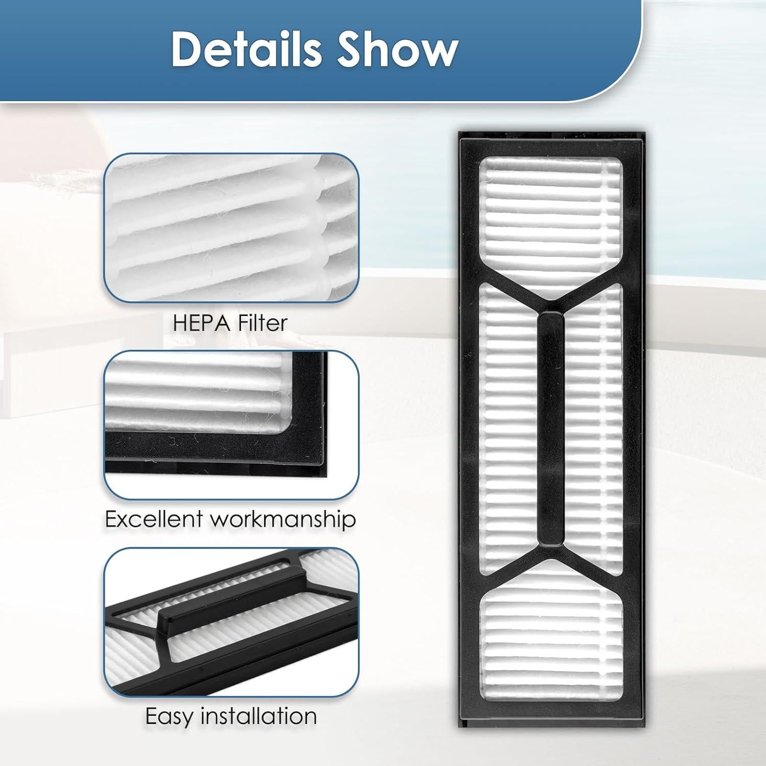 Paquete de 6 Filtros HEPA KEYKAO para Eufy Omni S1 Pro