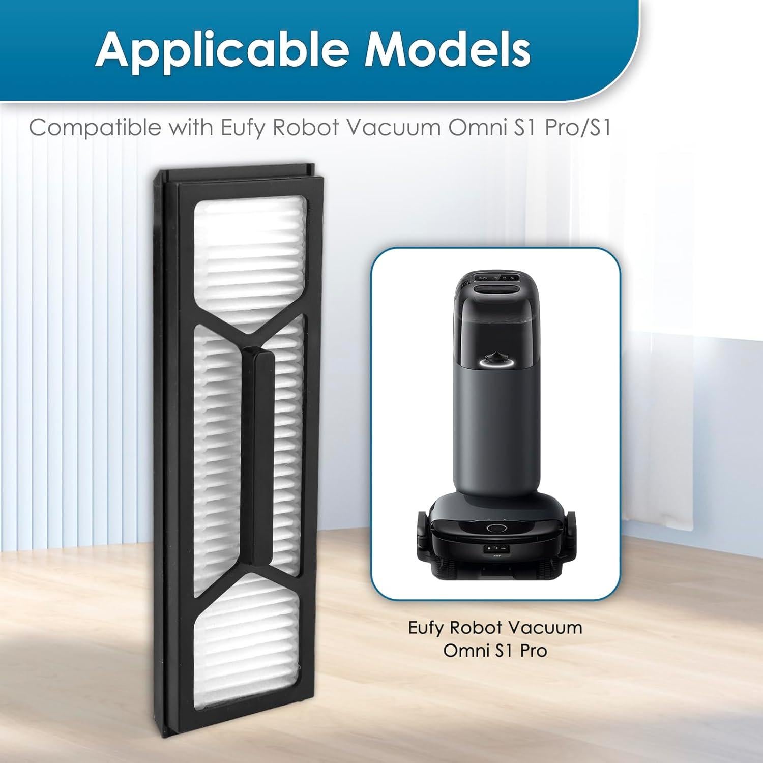 Paquete de 6 Filtros HEPA KEYKAO para Eufy Omni S1 Pro