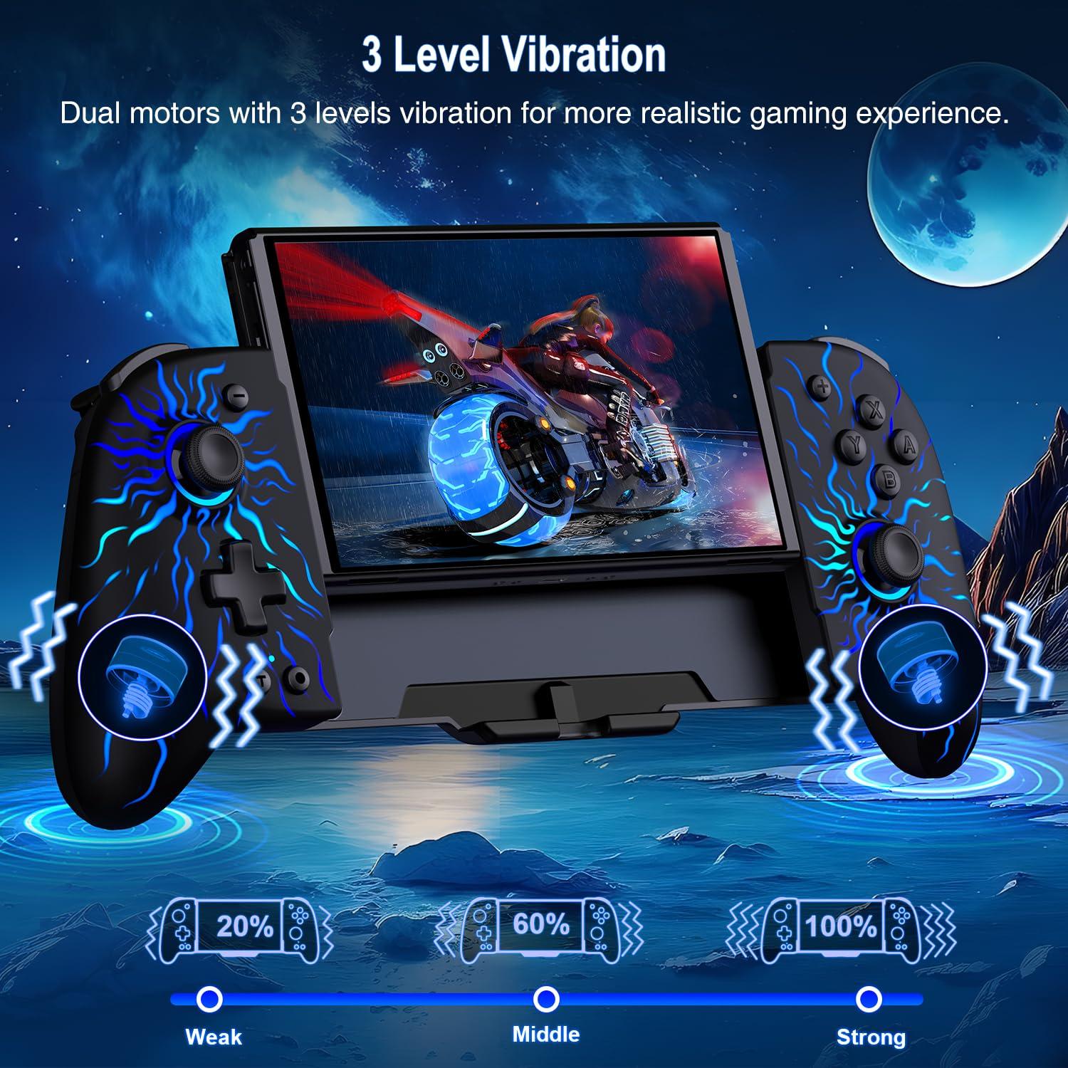 Controlador Pro Inalámbrico Nintendo Switch Negro-Flama