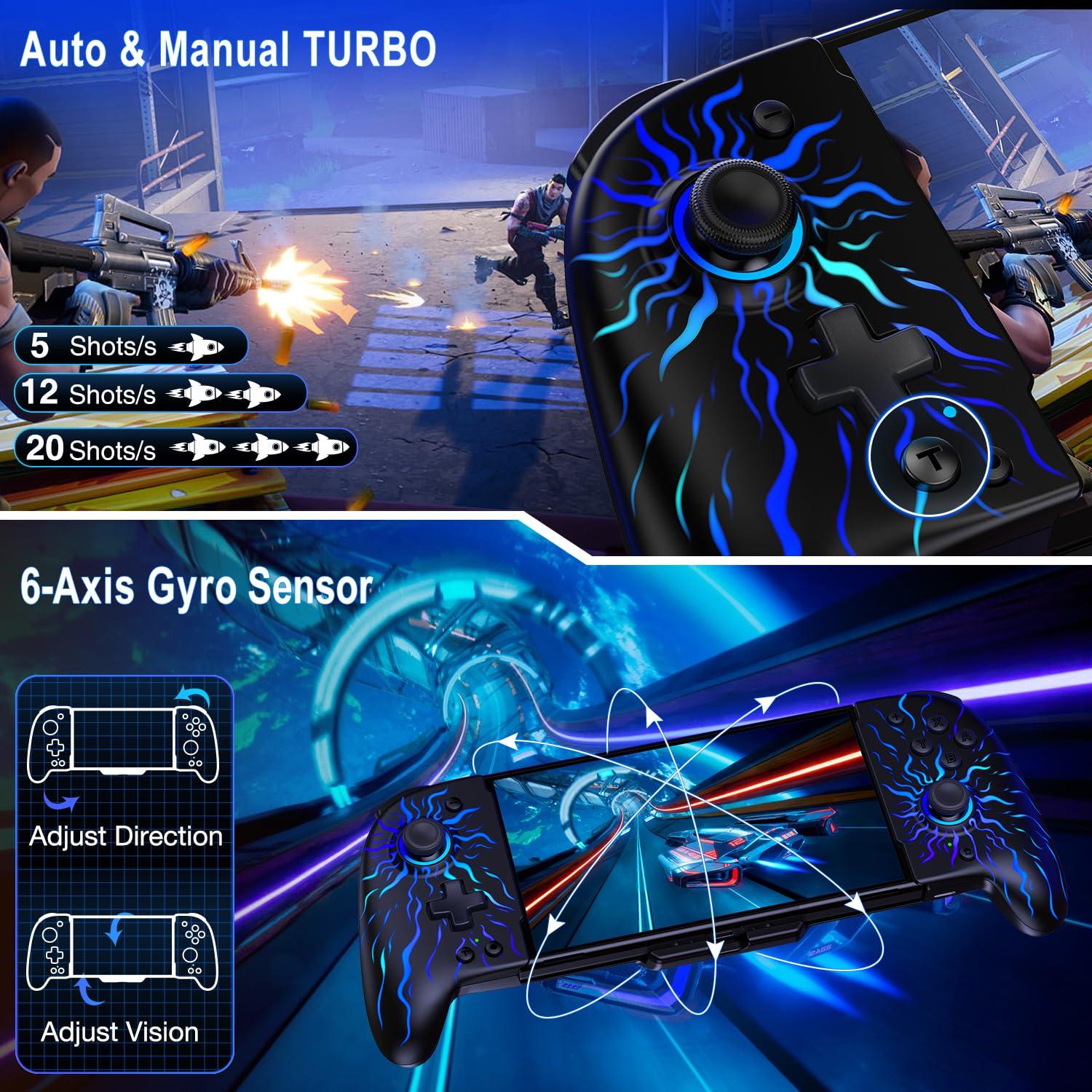 Controlador Pro Inalámbrico Nintendo Switch Negro-Flama