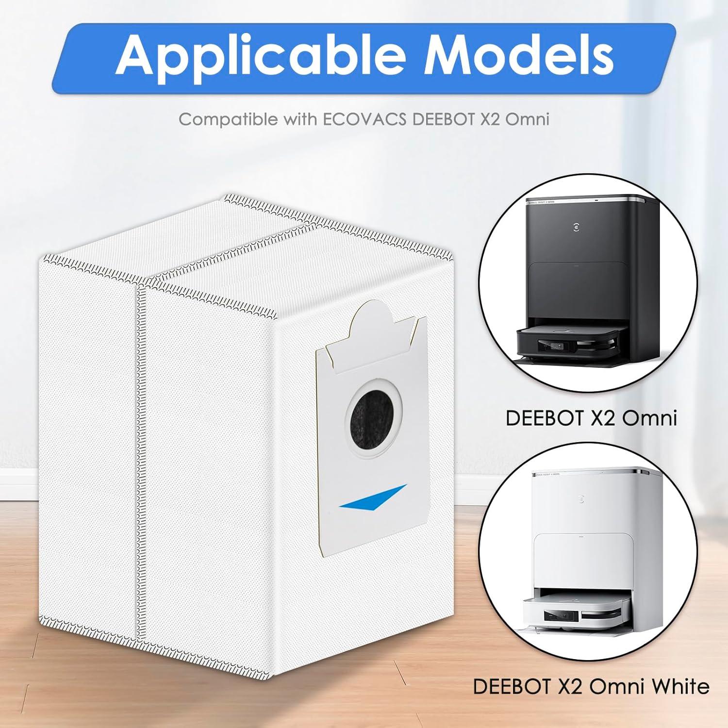 9 Bolsas de Polvo FILTERIST para ECOVACS DEEBOT X5 Pro Omni