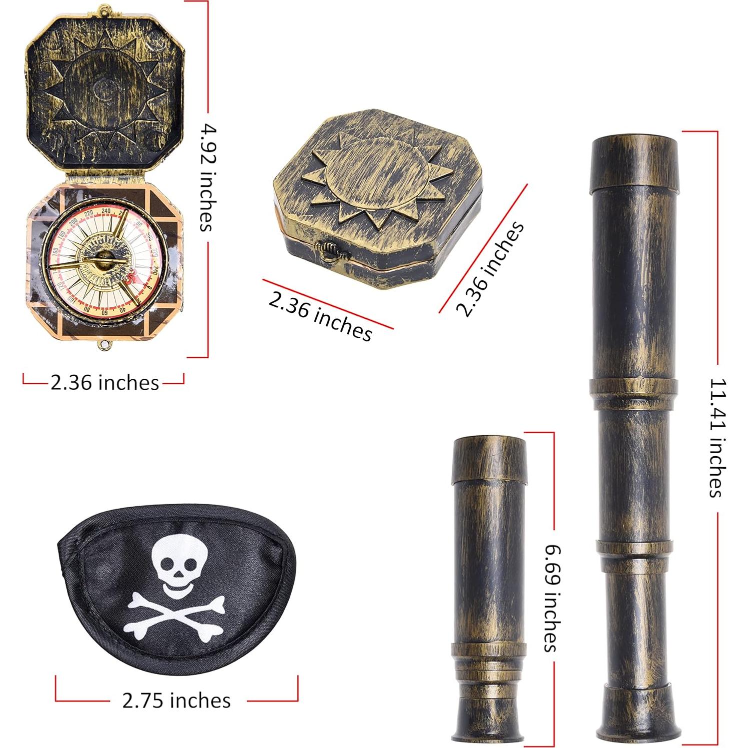 Accesorio de Telescopio Eco-Fused con Brújula y Parche Pirata