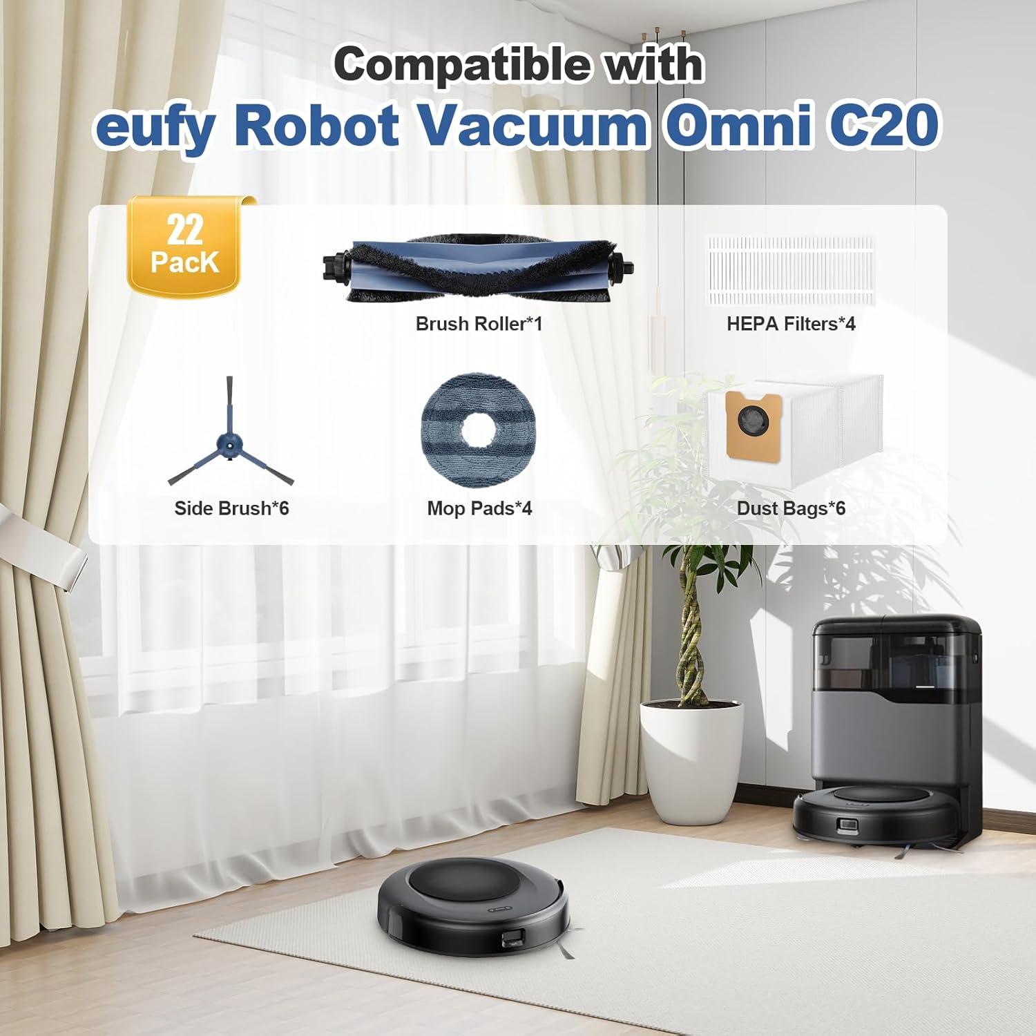 Kit de Reemplazo 22 Piezas para Aspiradora Eufy C20 Omni