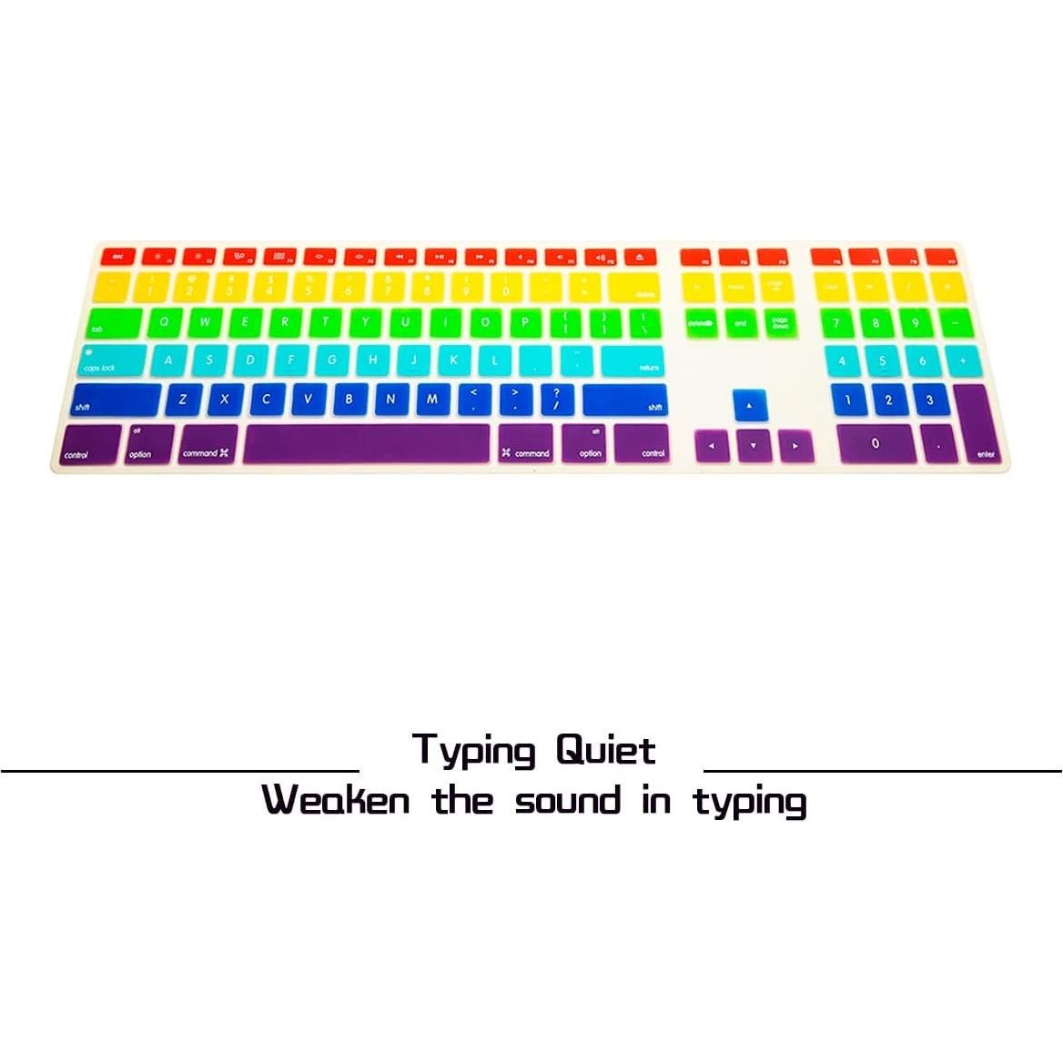 Cubierta de Silicona HRH Arcoíris para Teclado iMac A1243