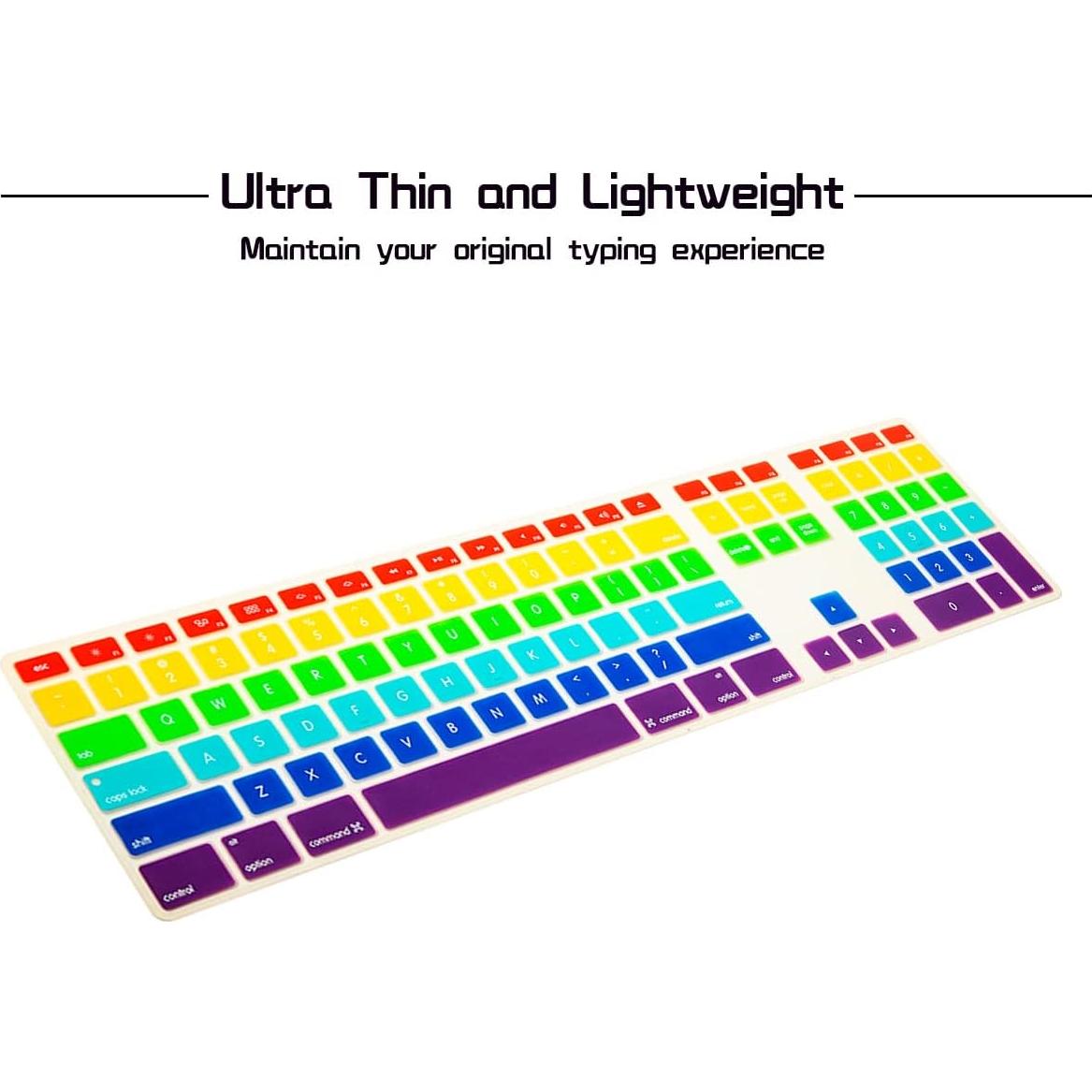 Cubierta de Silicona HRH Arcoíris para Teclado iMac A1243