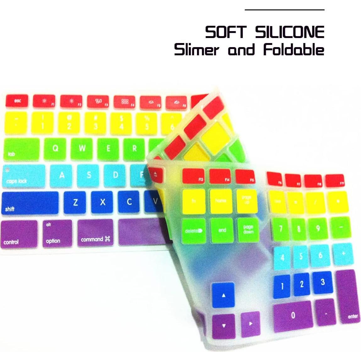 Cubierta de Silicona HRH Arcoíris para Teclado iMac A1243