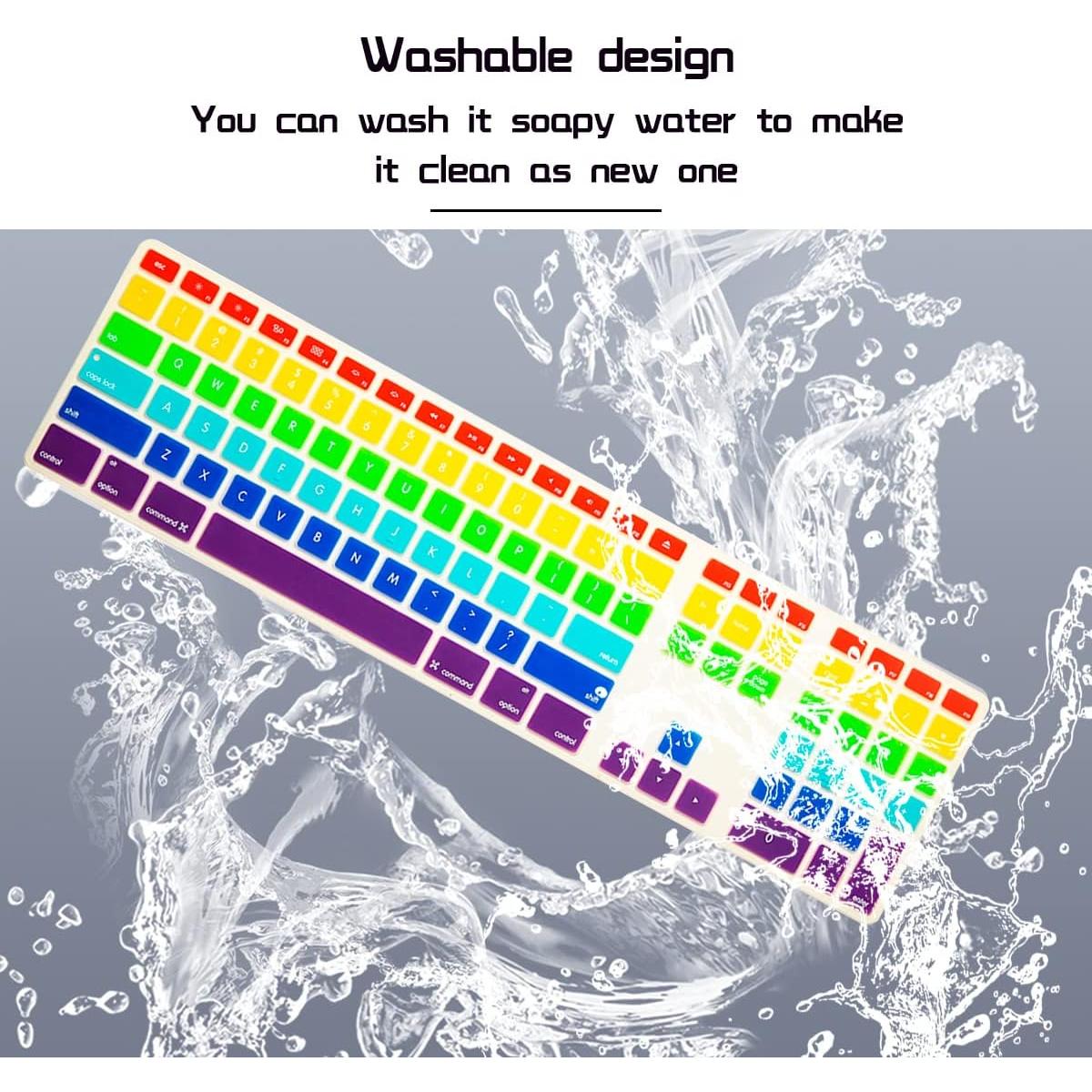 Cubierta de Silicona HRH Arcoíris para Teclado iMac A1243