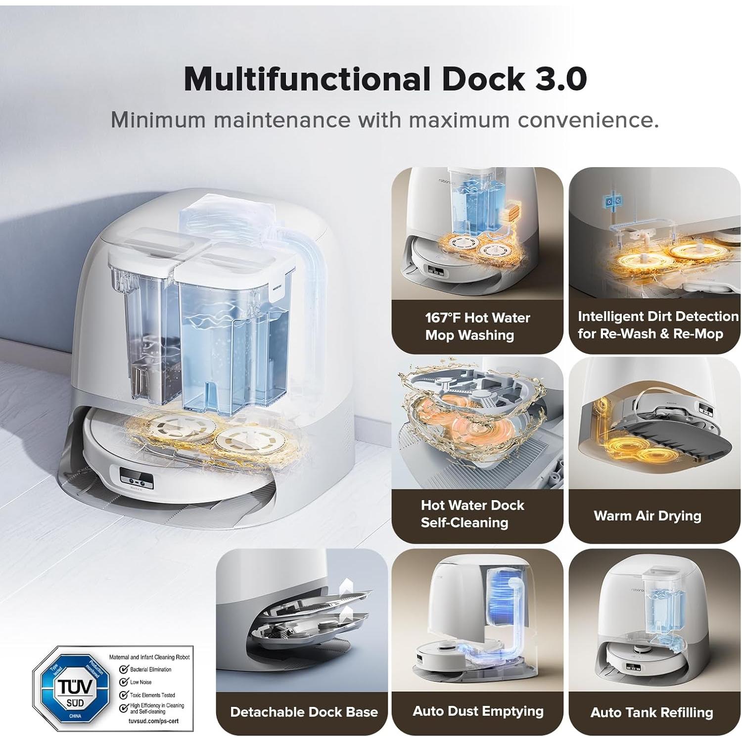 Robot Aspiradora y Mopa Roborock Qrevo Curv 2.7L 18500Pa