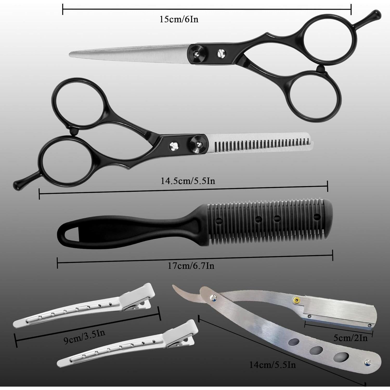 Kit de Tijeras de Pelo Profesionales Fcysy 11 Piezas